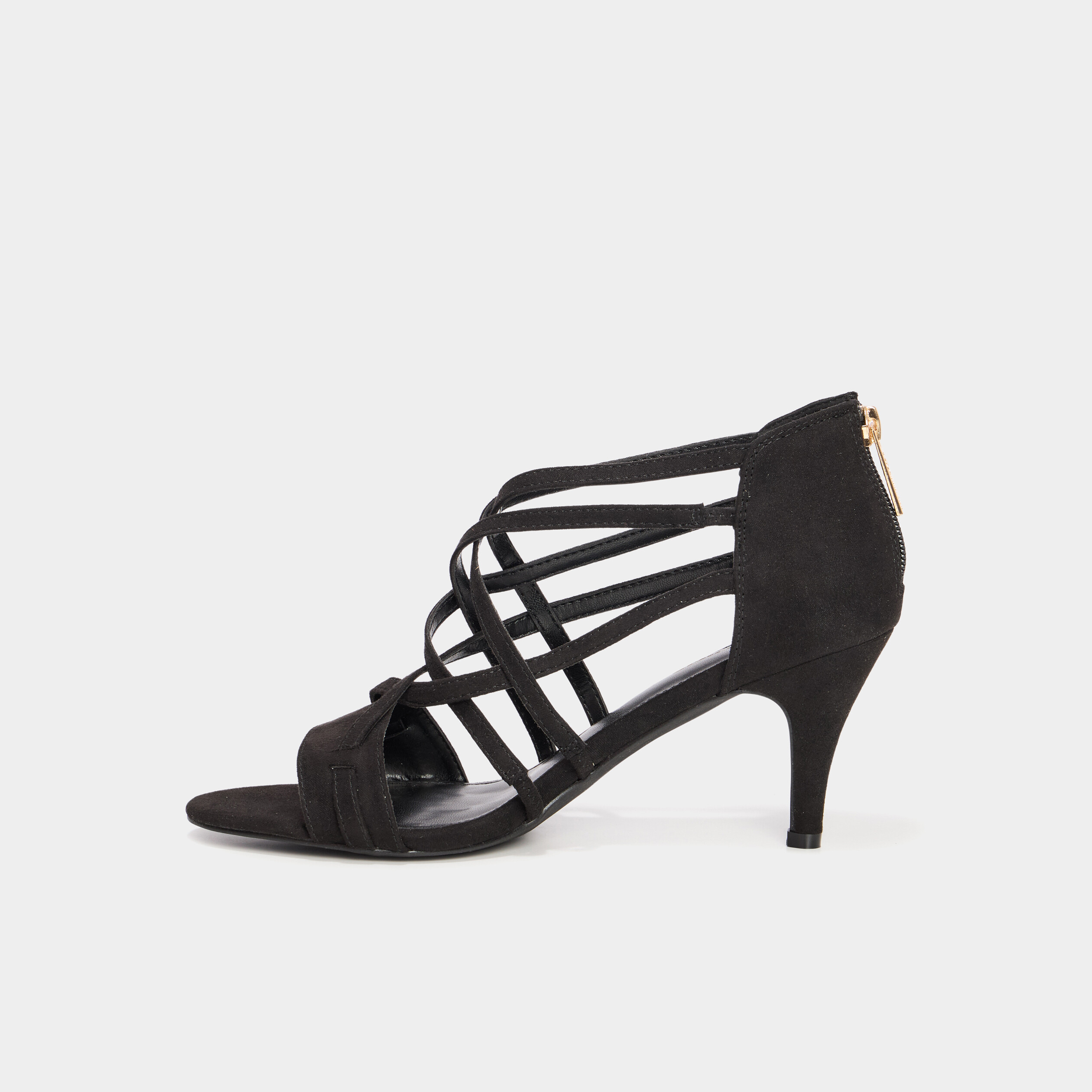 Sandales &agrave; talons noir femme