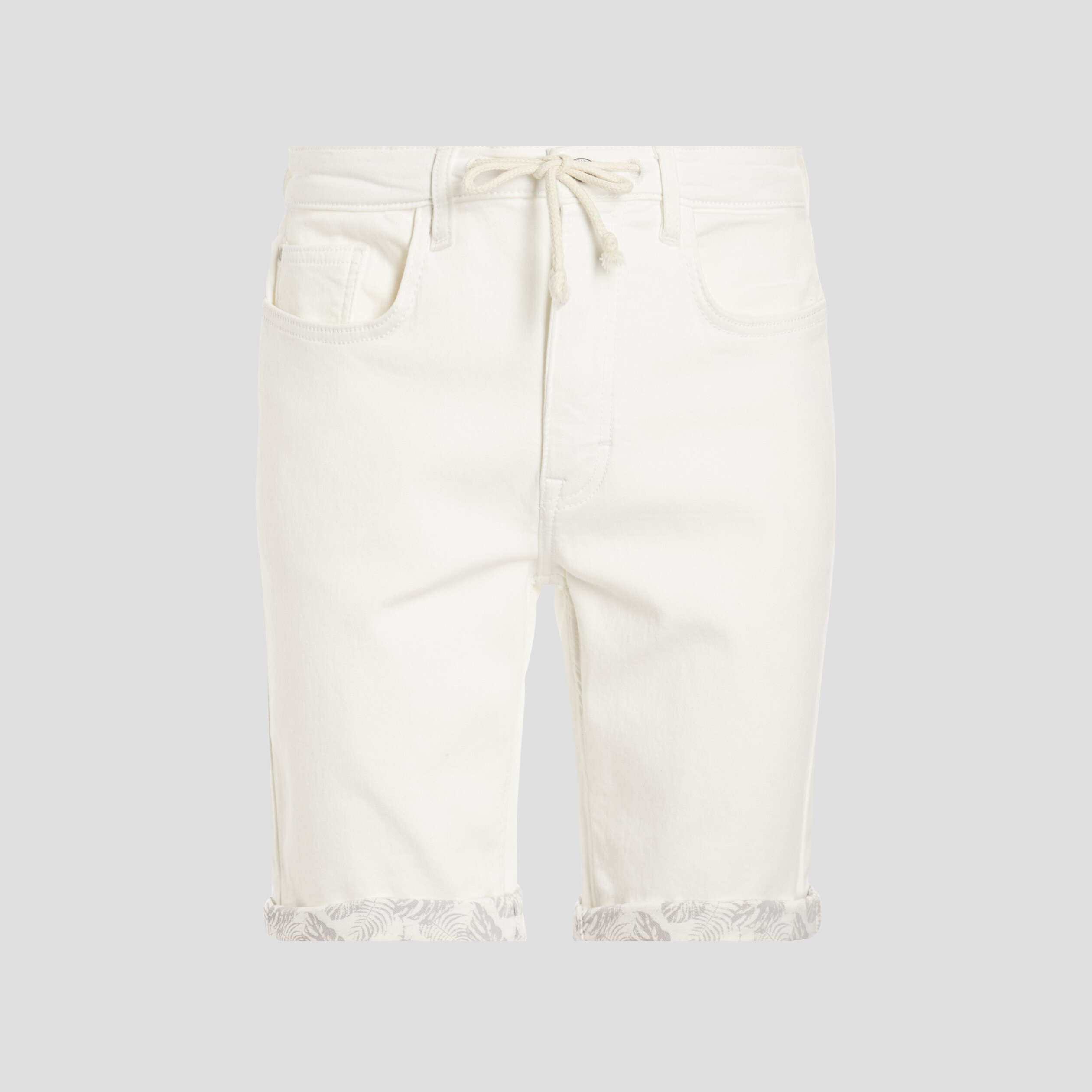 Bermuda straight en jean ivoire homme