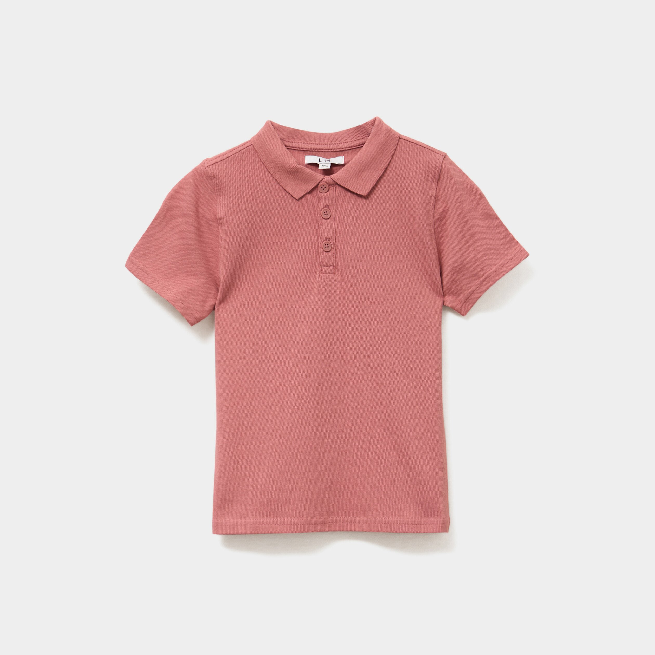 polo manches courtes a detail brode vieux rose garcon Polo manches courtes à détail brodé vieux rose garçon