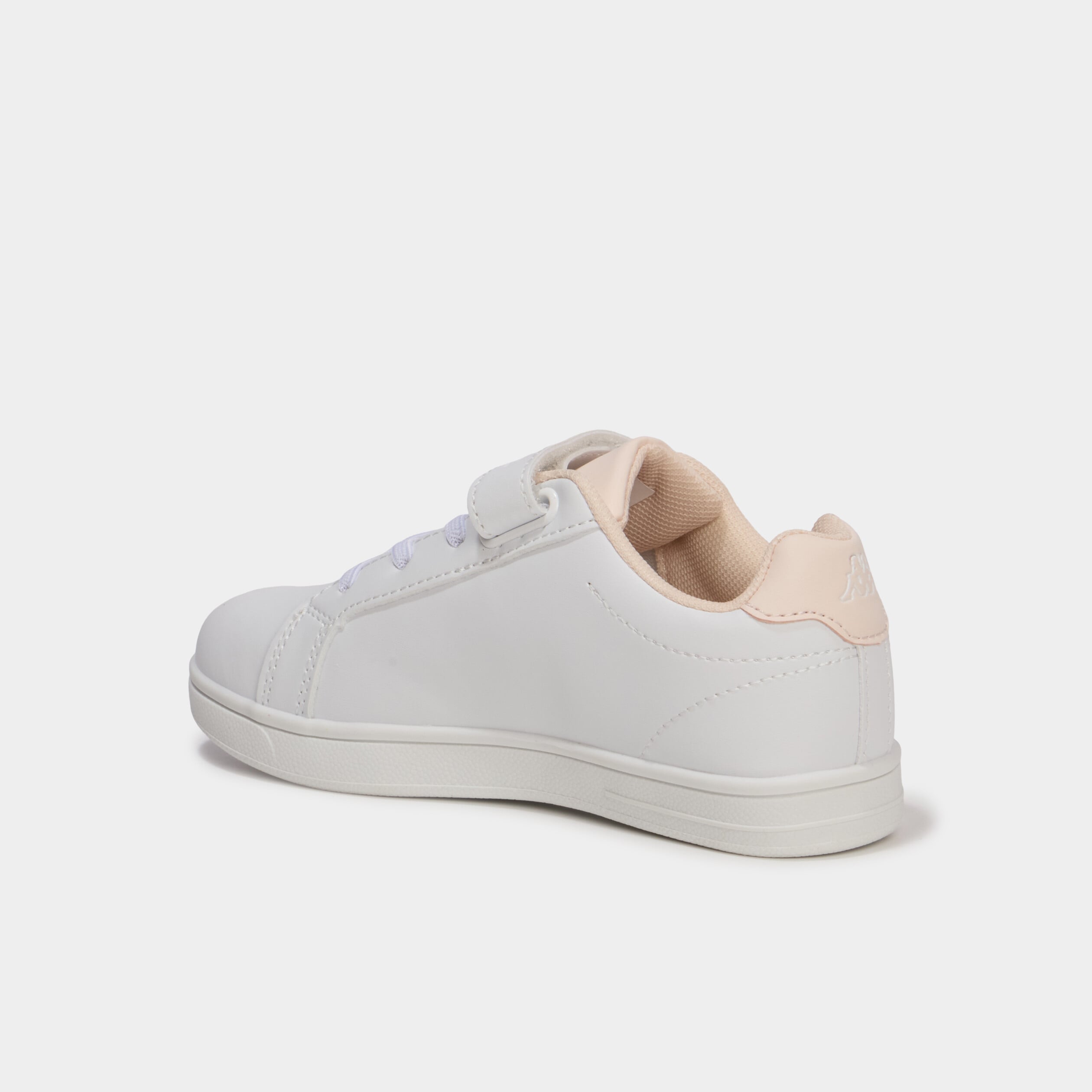 Tennis basses &agrave; scratchs Kappa FENIT rose pastel fille