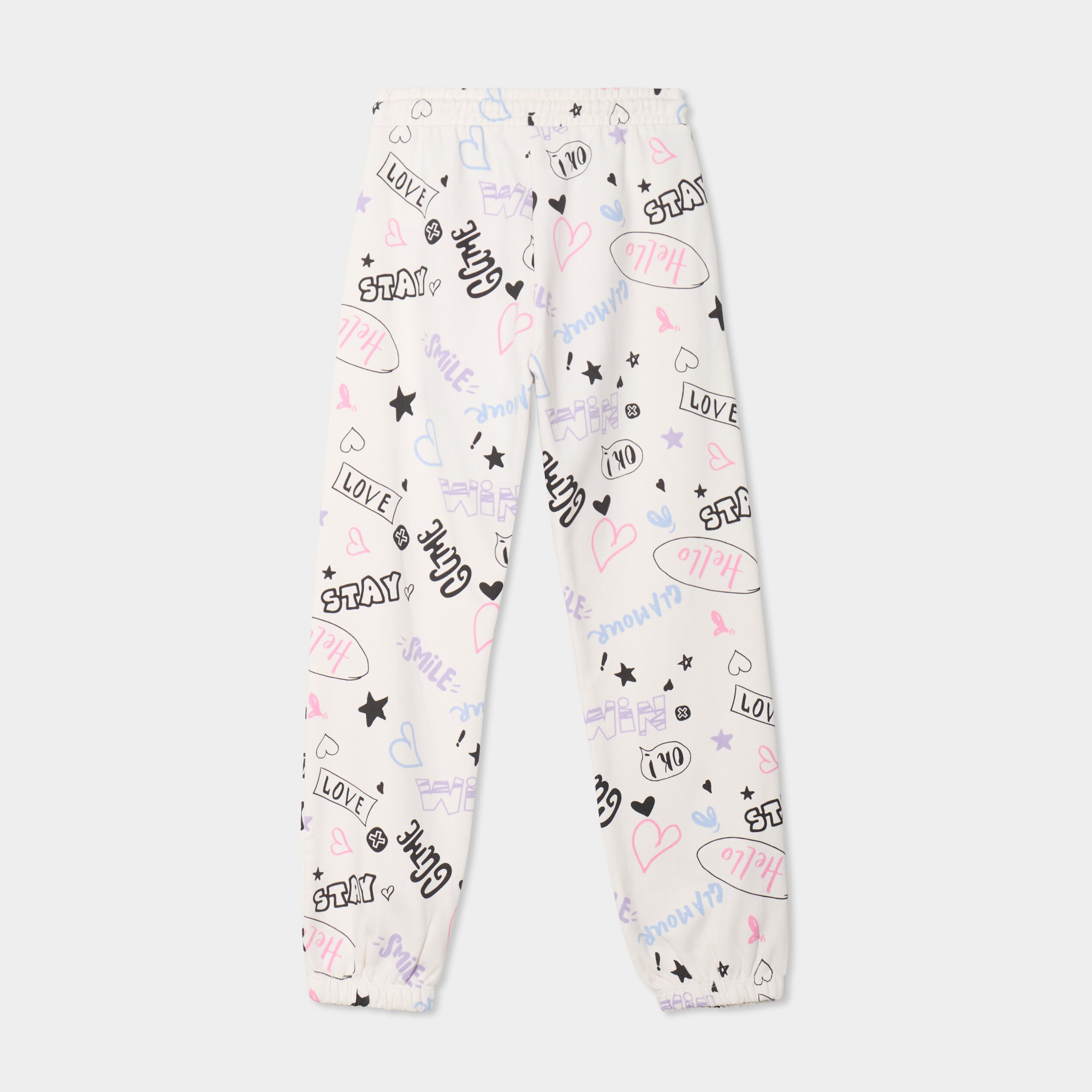 Pantalon de jogging molleton beige fille