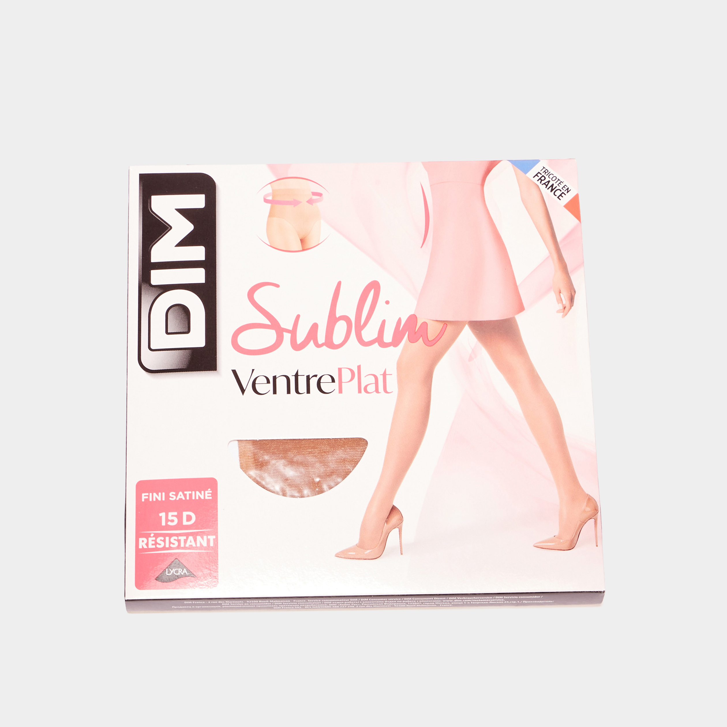 Collant ventre plat 15D lycra DIM Sublim beige femme