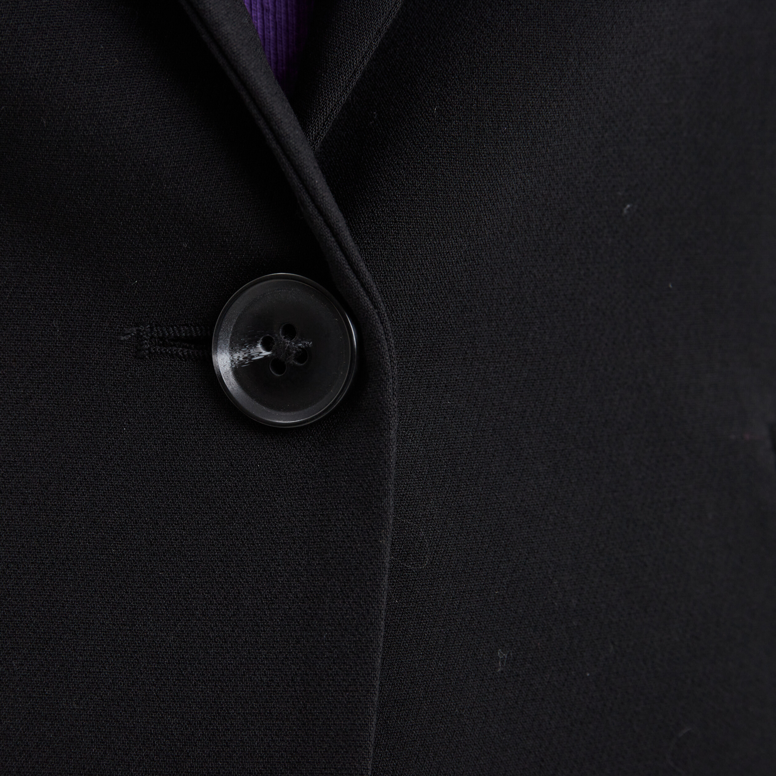 Veste droite boutonnée manches longues noir femme