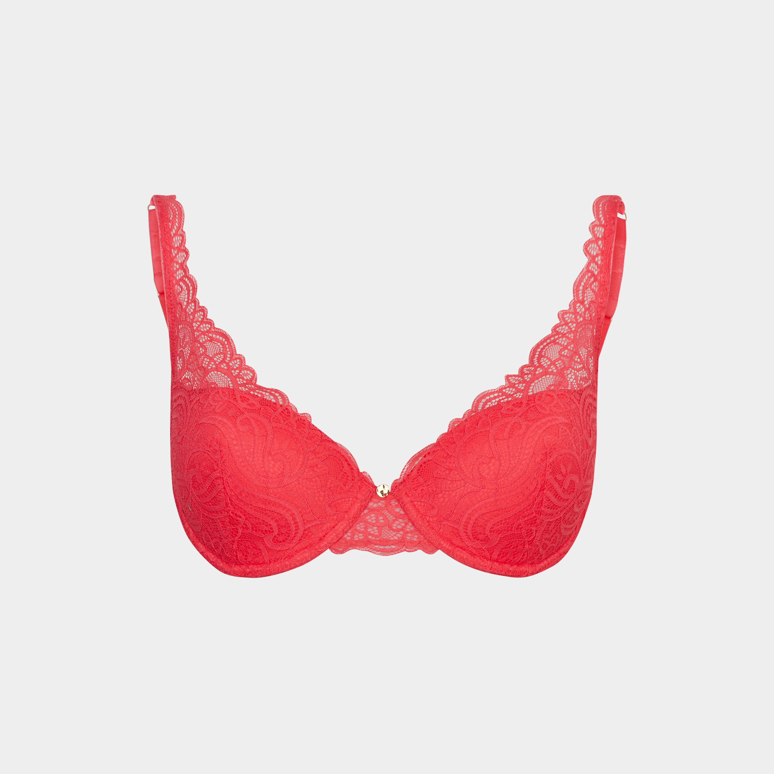 soutien gorge foulard padde dentelle rose framboise femme Soutien-gorge foulard paddé dentelle rose framboise femme