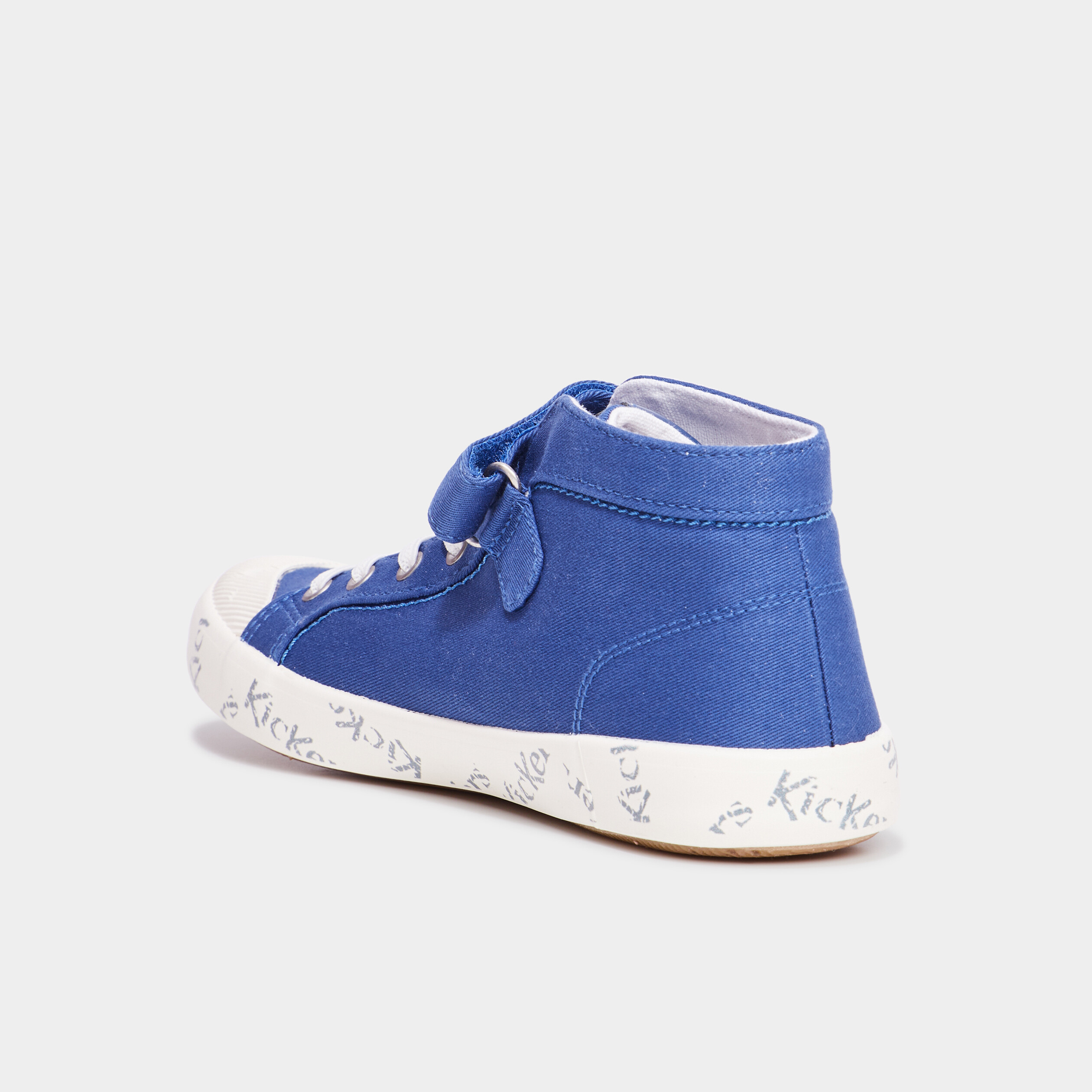 baskets montantes a scratchs kickers bleu garcon Baskets montantes à scratchs Kickers bleu garçon