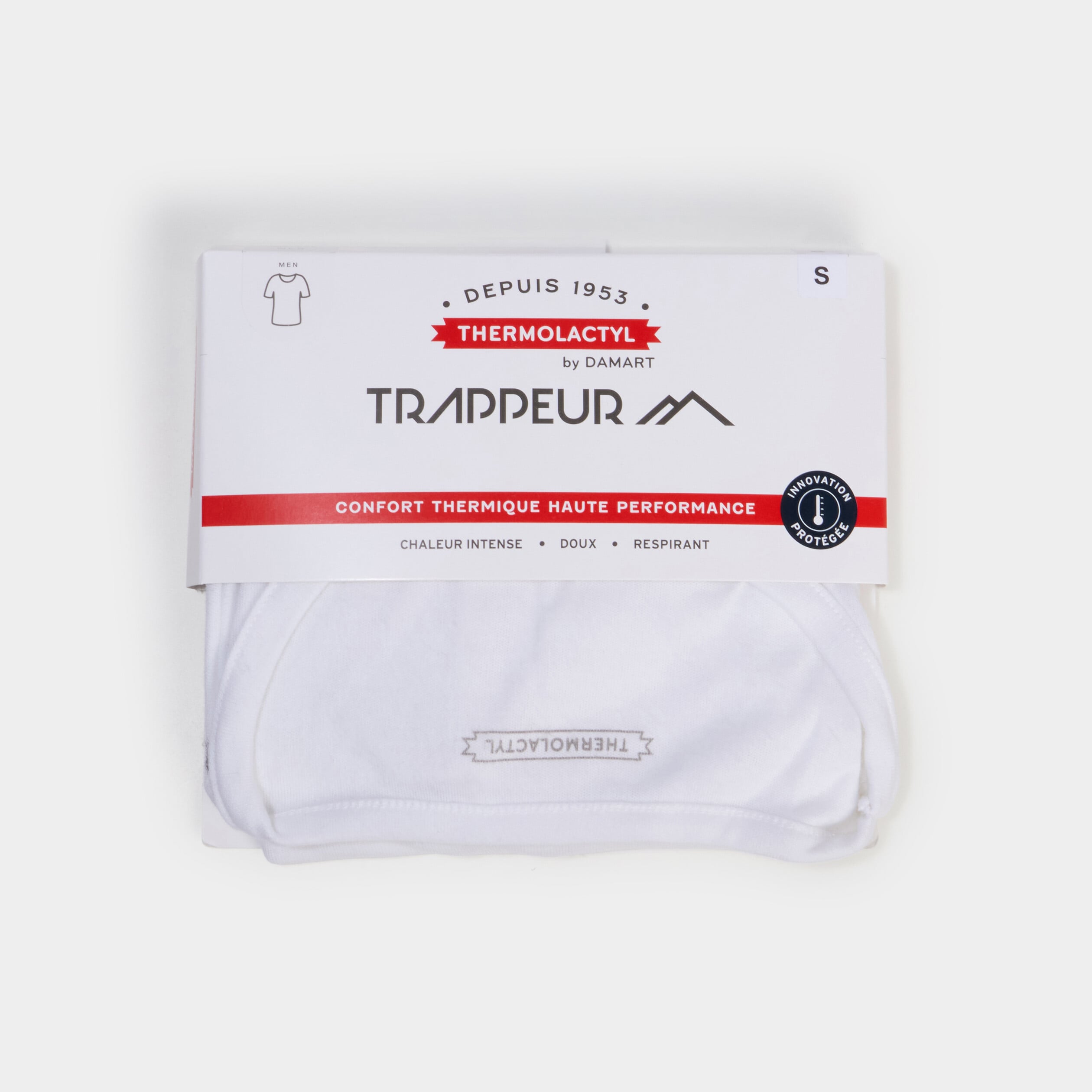 T-shirt thermique Damart x Trappeur blanc homme