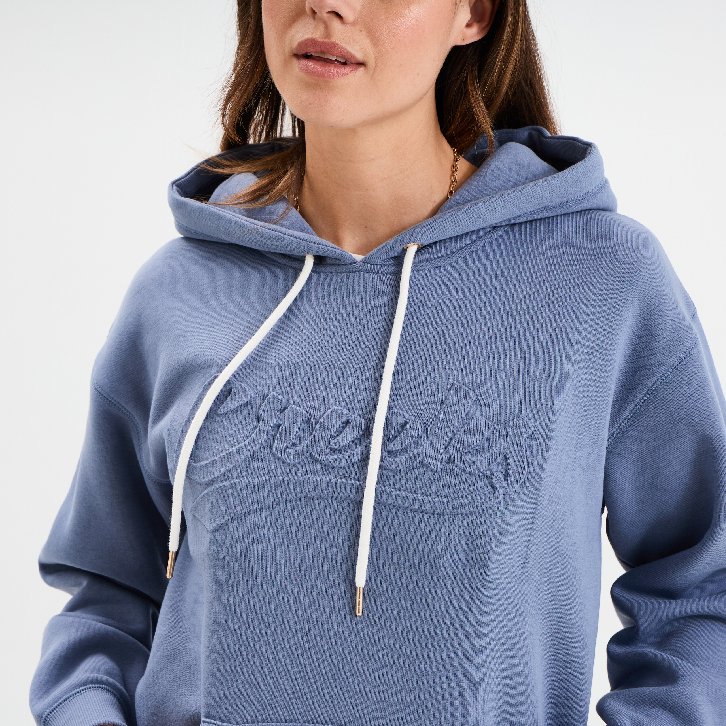 sweat a capuche hoodie creeks original bleu gris femme Sweat à capuche hoodie Creeks Original bleu gris femme