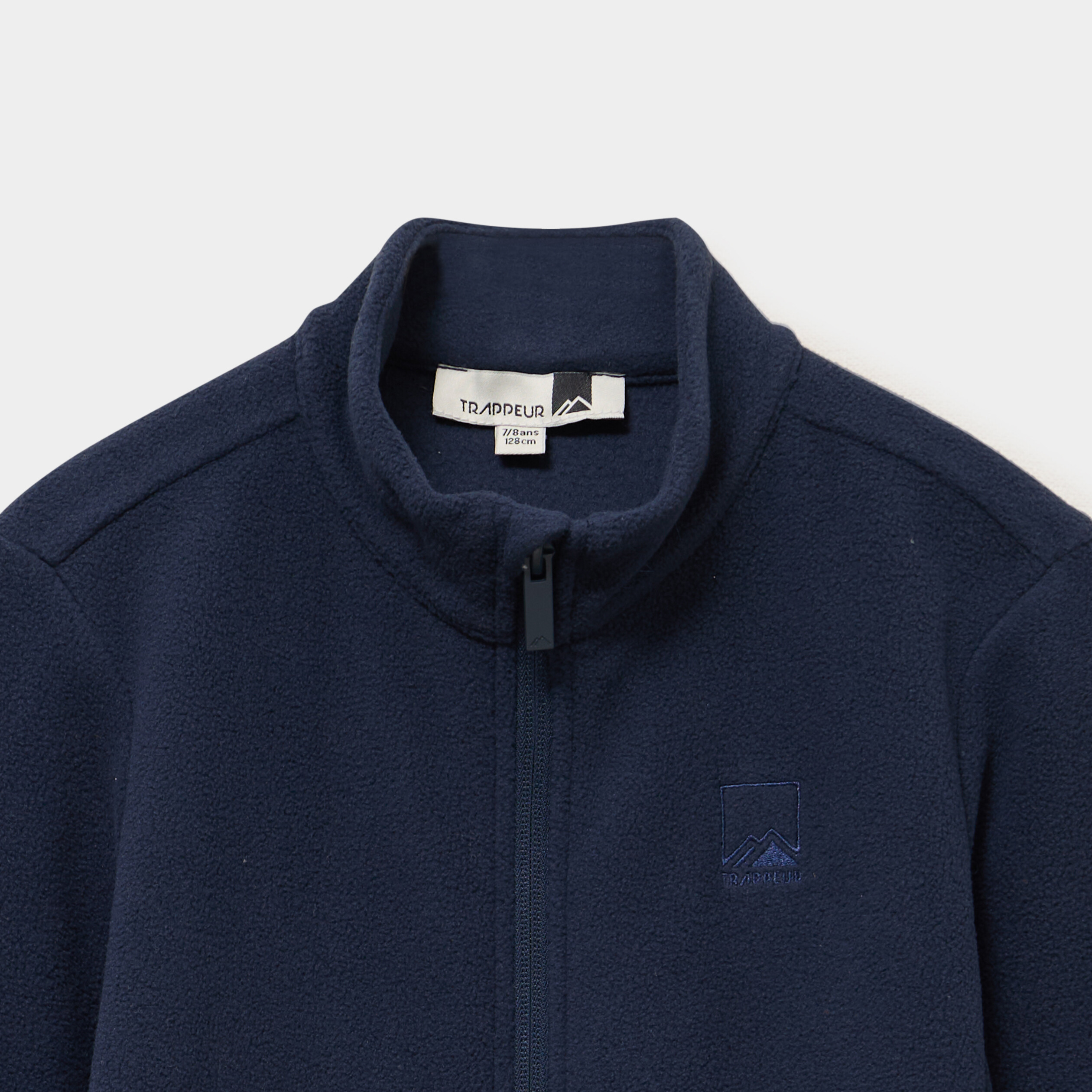 Gilet polaire zipp&eacute; manches longues bleu marine mixte
