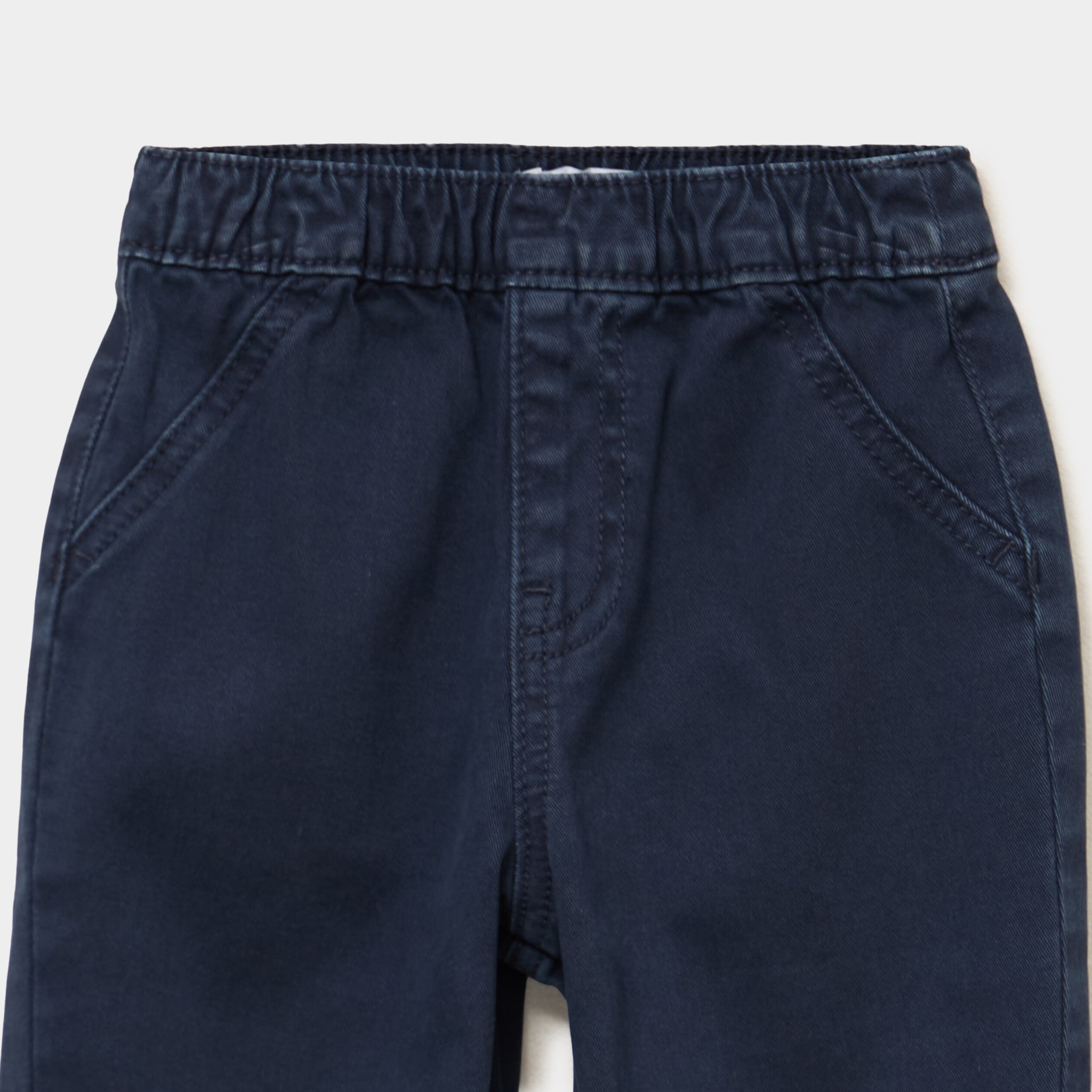 Pantalon jogger bas &eacute;lastiqu&eacute; coton bleu marine b&eacute;b&eacute; gar&ccedil;on