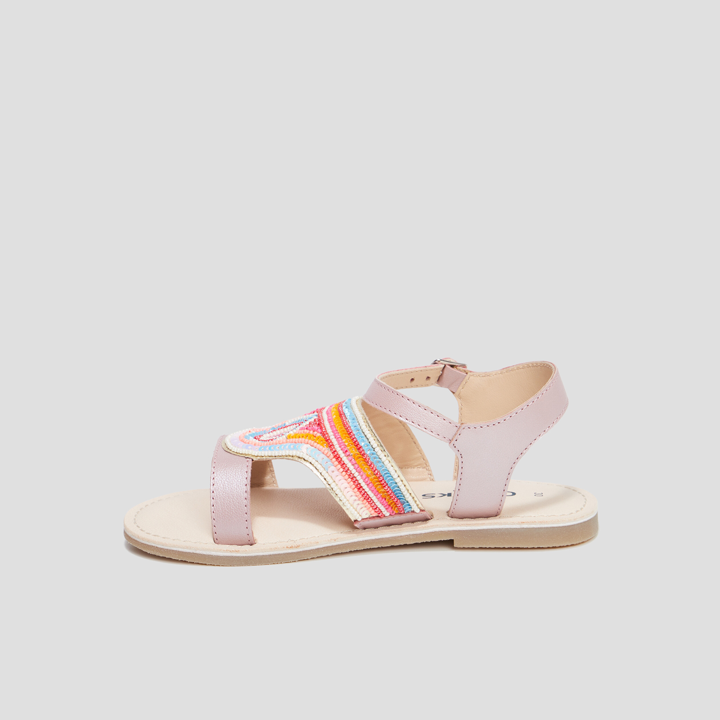 sandales avec perles creeks rose fille Sandales avec perles Creeks rose fille