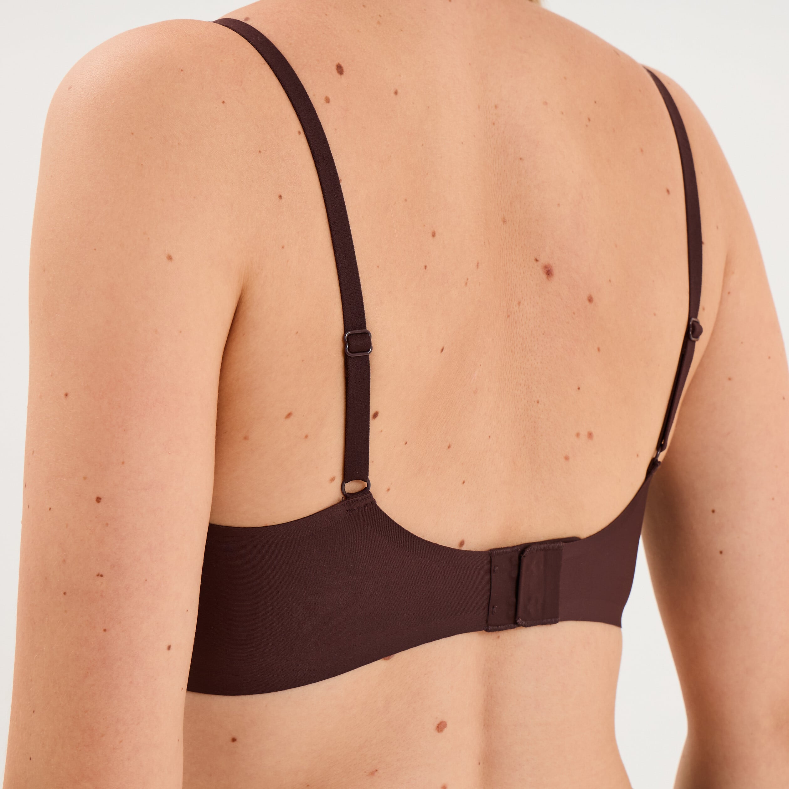 Soutien-gorge brassi&egrave;re bandeau padd&eacute; marron femme