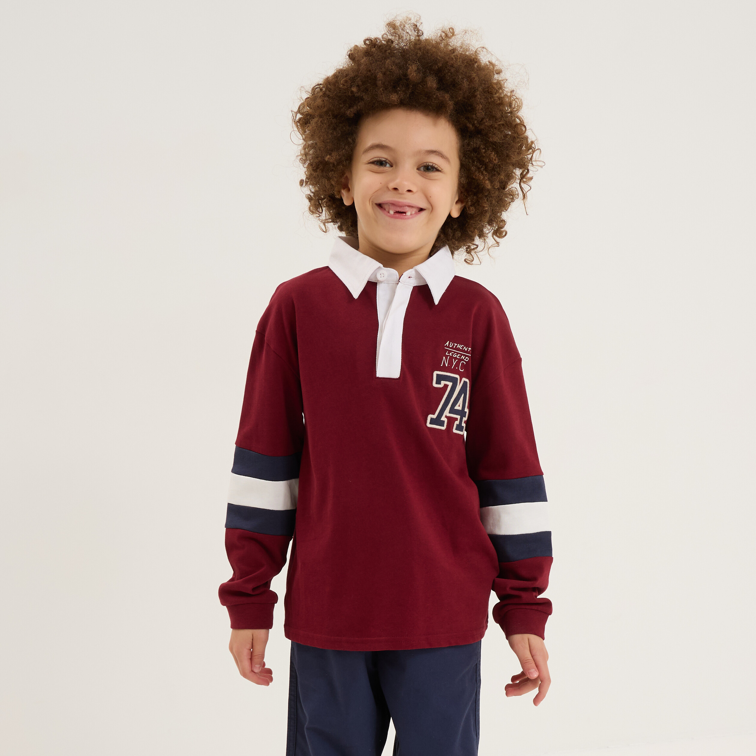polo manches longues coton creeks bordeaux garcon Polo manches longues coton Creeks bordeaux garçon