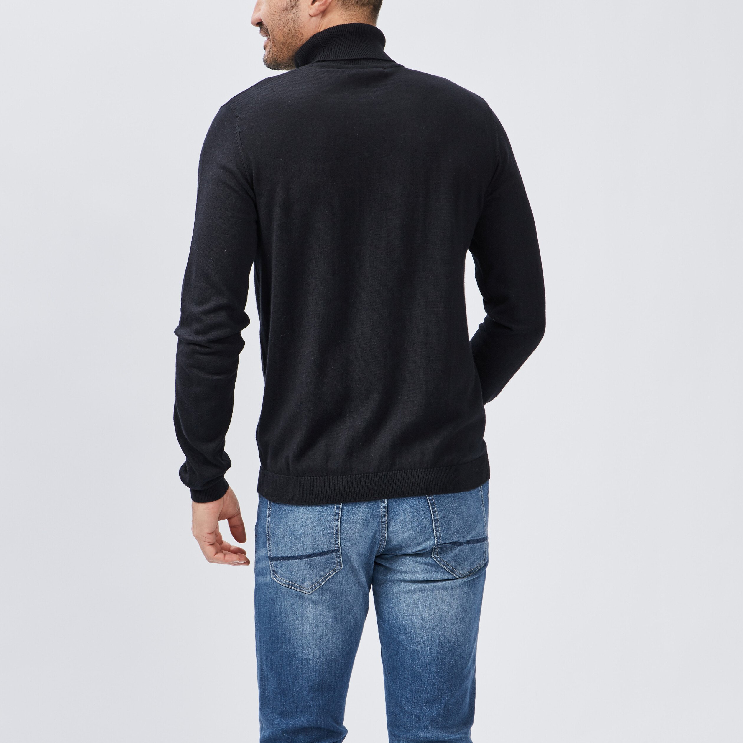 Pull Homme en cuir pu mode Pull de marque Pull à col rond Pull à glissière  Pull décontracté Pull Hommes-noir