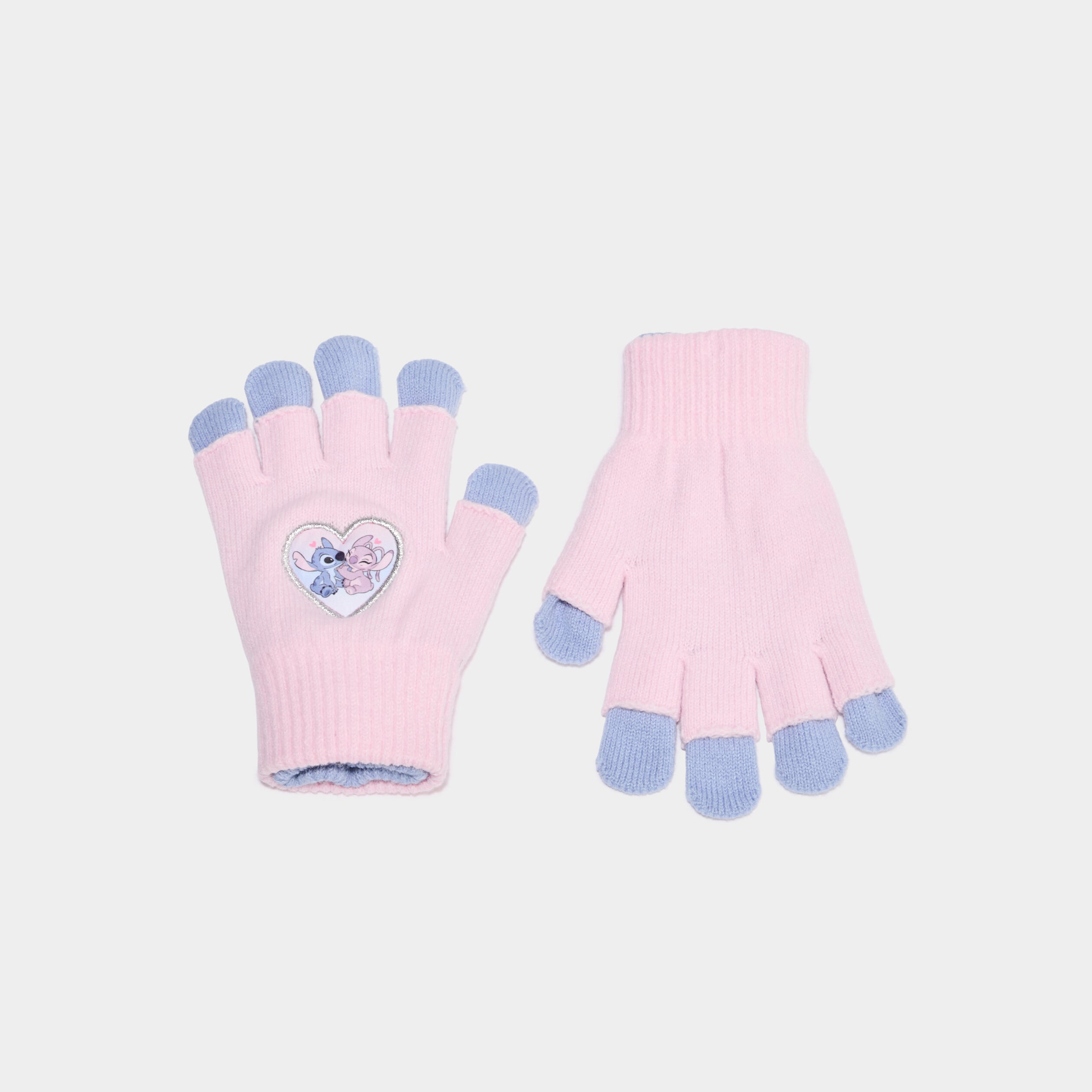 Gants 2-en-1 Stitch rose fille