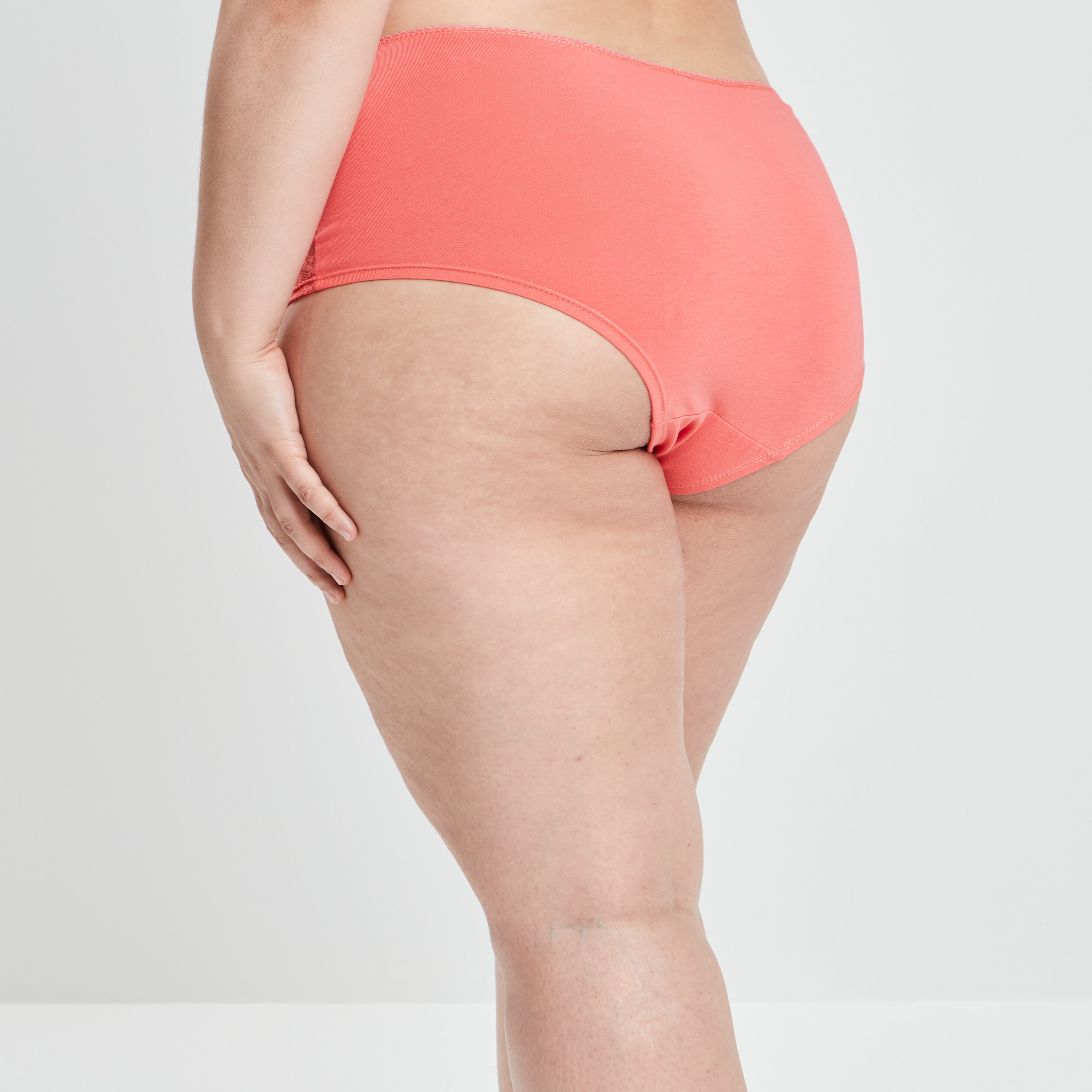 shorty en coton rose fluo femmegt Shorty en coton rose fluo femme grande taille