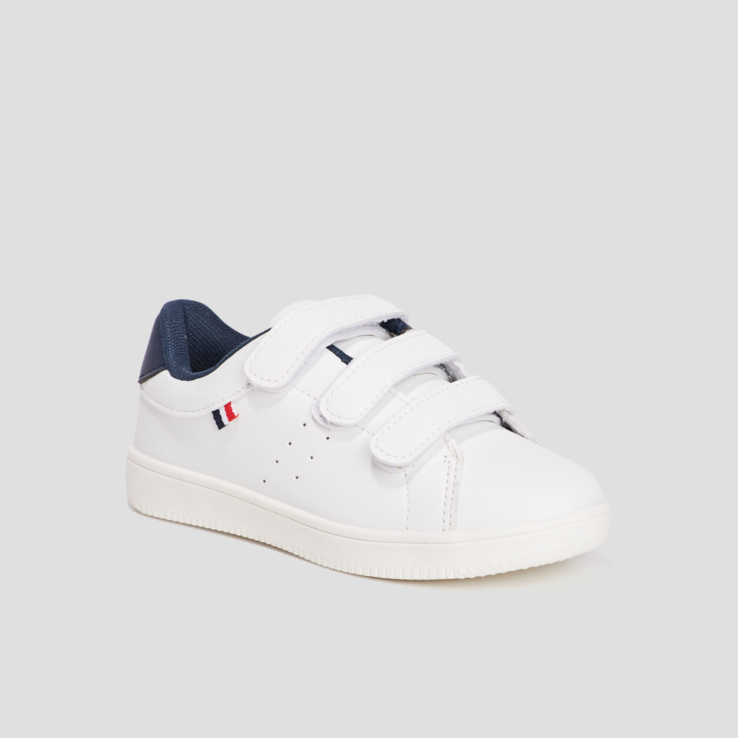 Tennis Creeks à scratchs blanc garçon La Halle