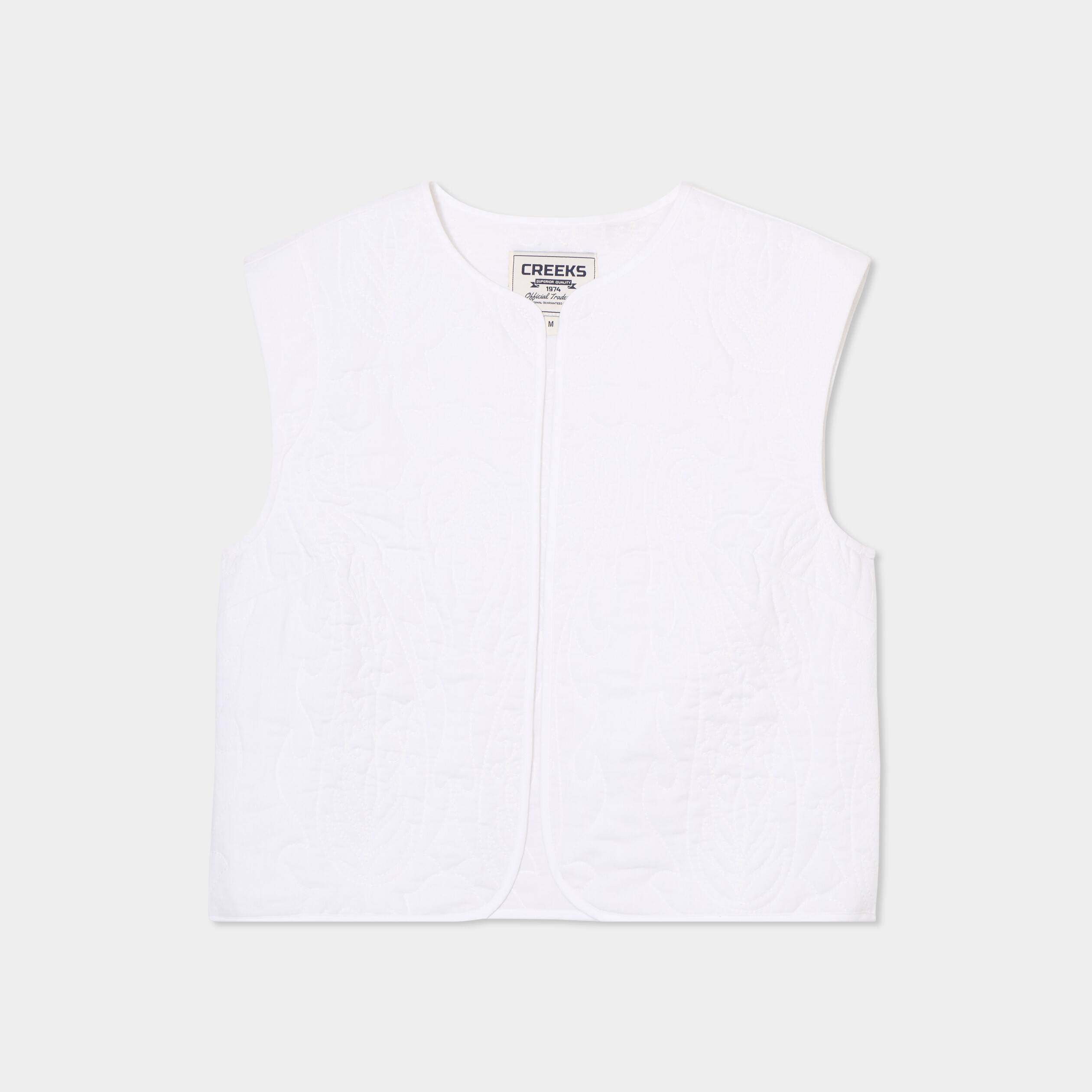 gilet matelasse sans manches blanc femme Gilet matelassé sans manches blanc femme