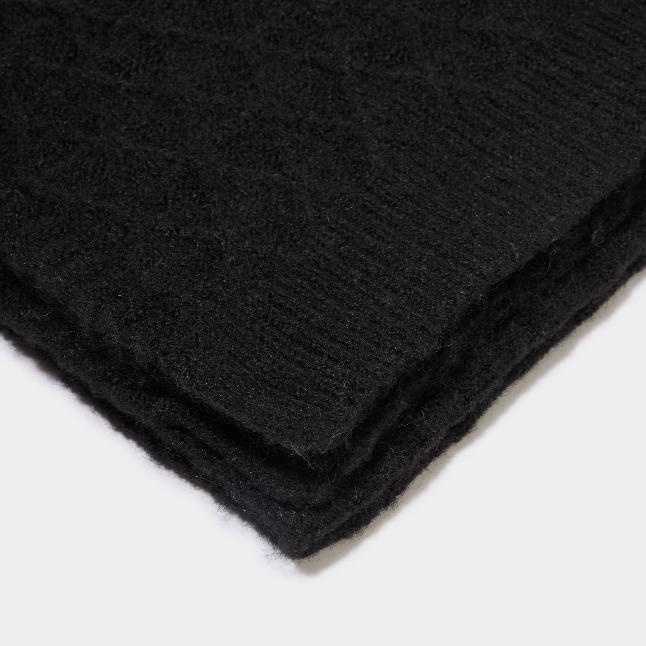 &Eacute;charpe tricot&eacute;e rectangulaire noir femme