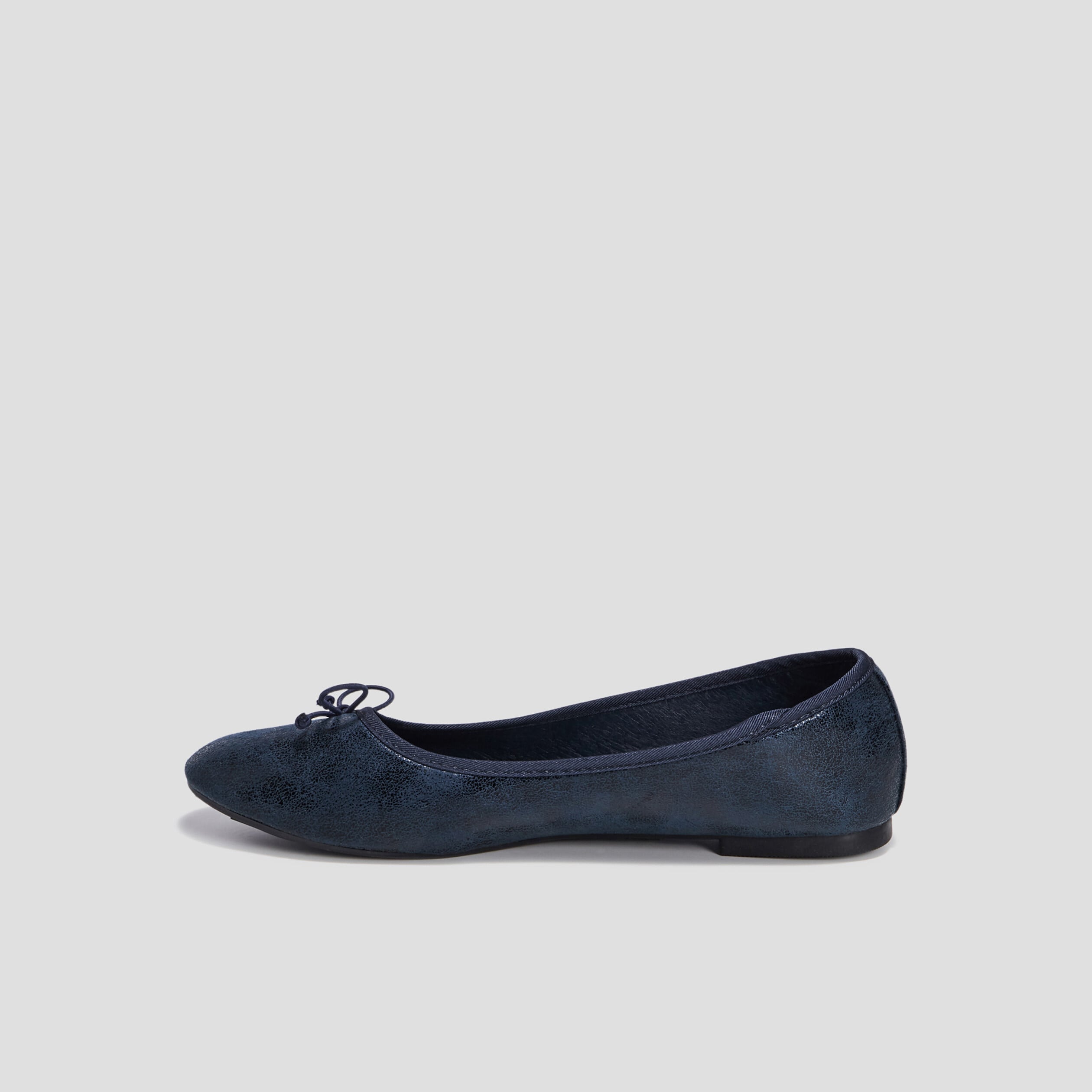 Ballerines plates iris&eacute;es bleu femme