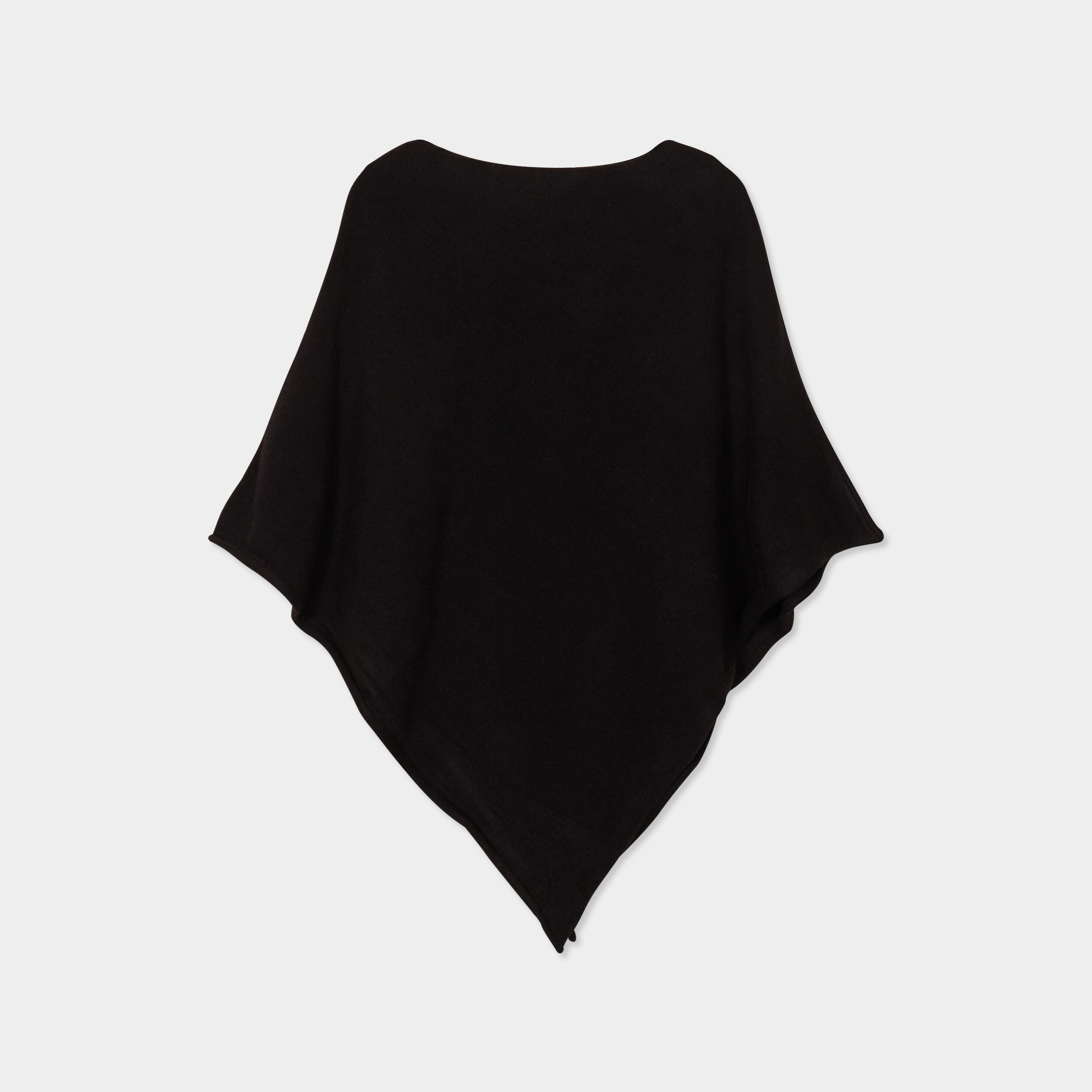 Poncho asym&eacute;trique noir femme