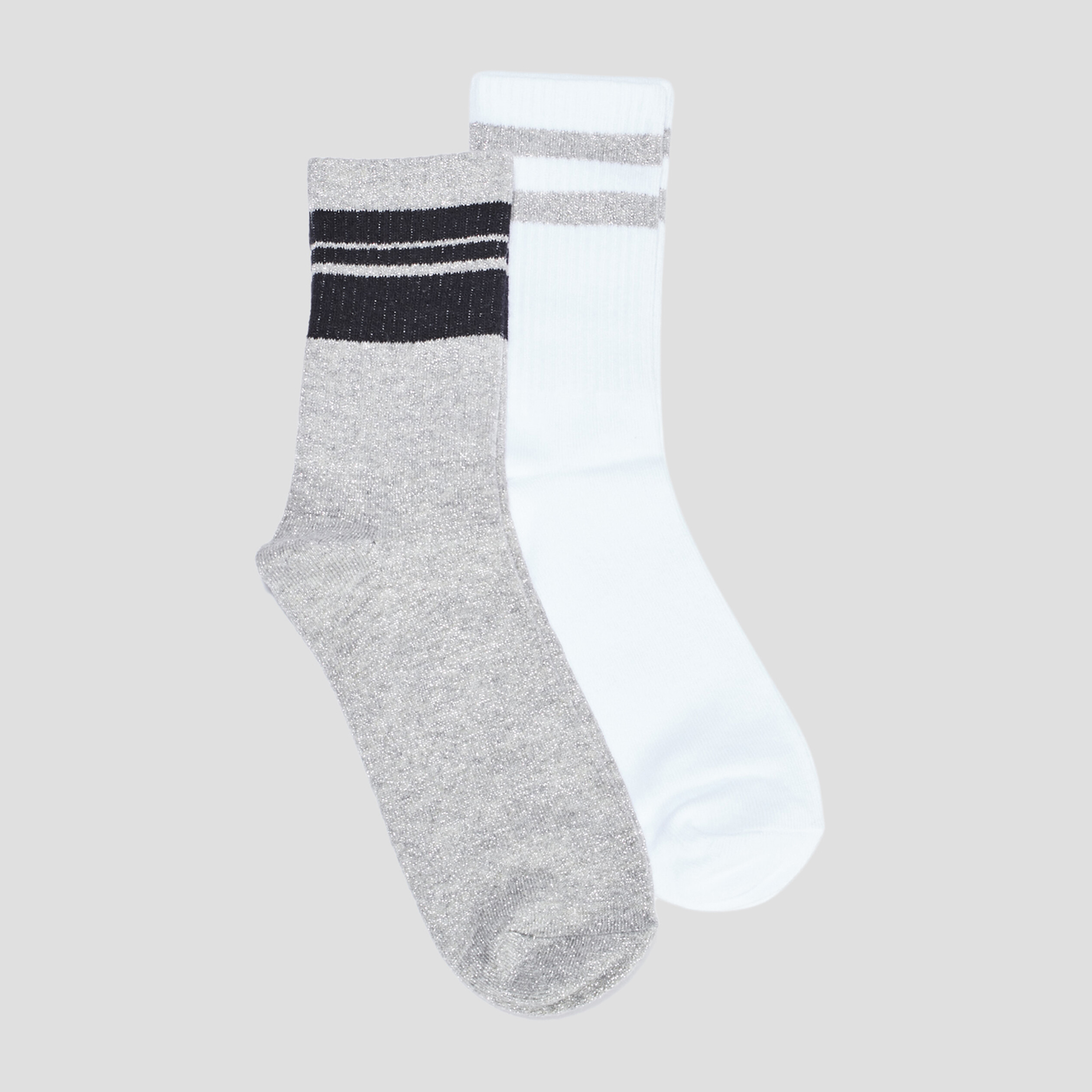 Lot 2 paires chaussettes multicolore femme