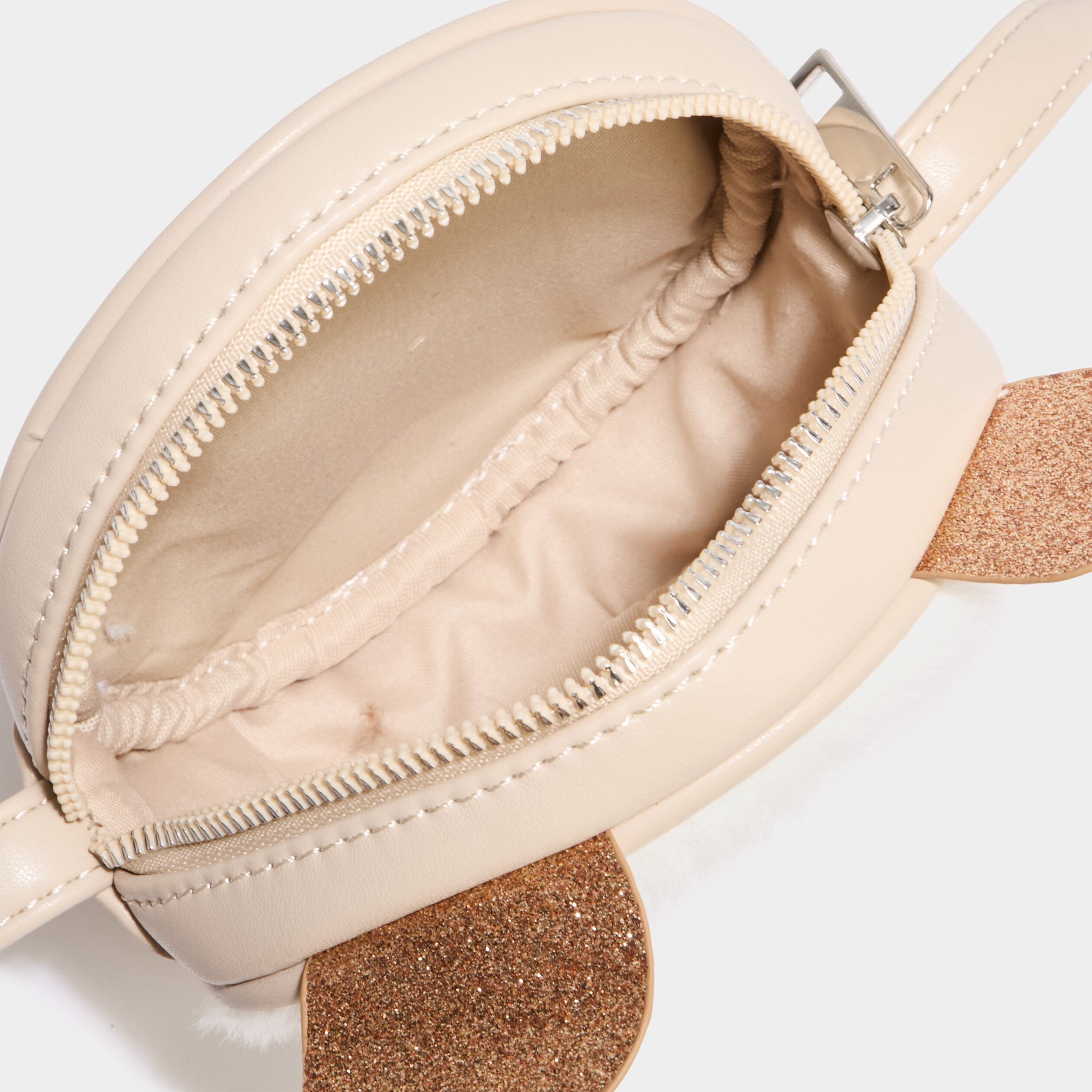 sac rond paillettes et fausse fourrure multicolore mixte Sac rond paillettes et fausse fourrure multicolore mixte