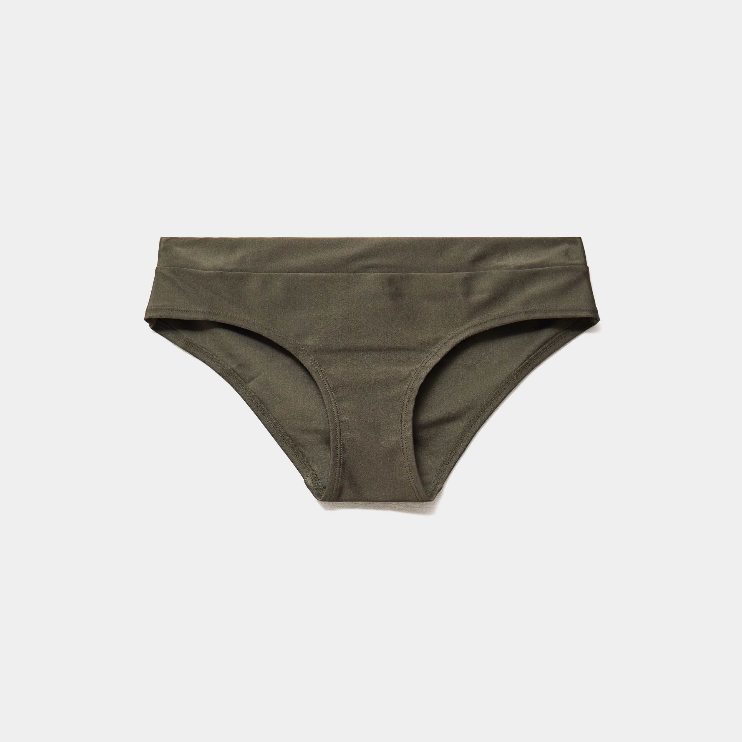 Bas de maillot de bain shorty vert kaki femme
