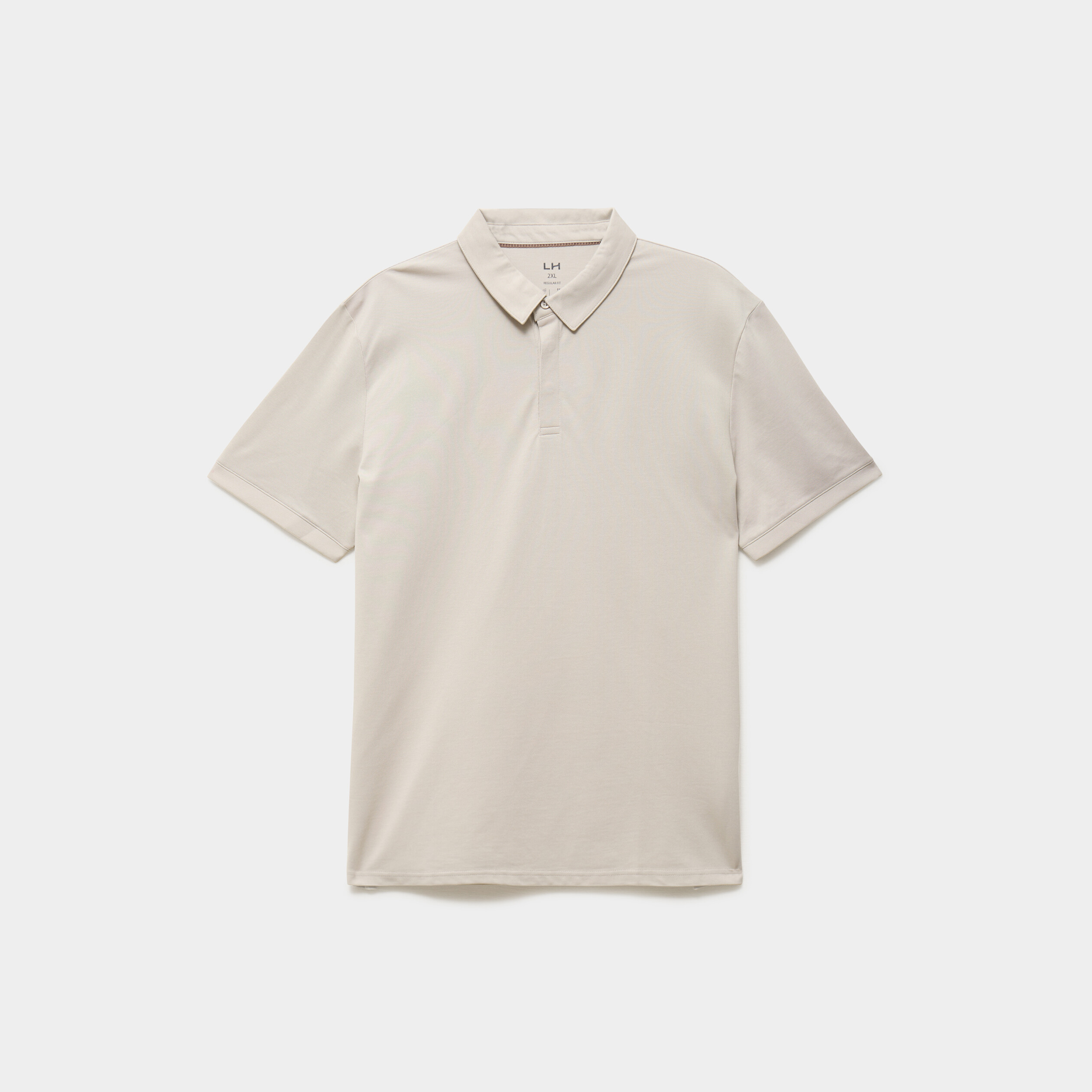 Polo manches courtes gris clair homme