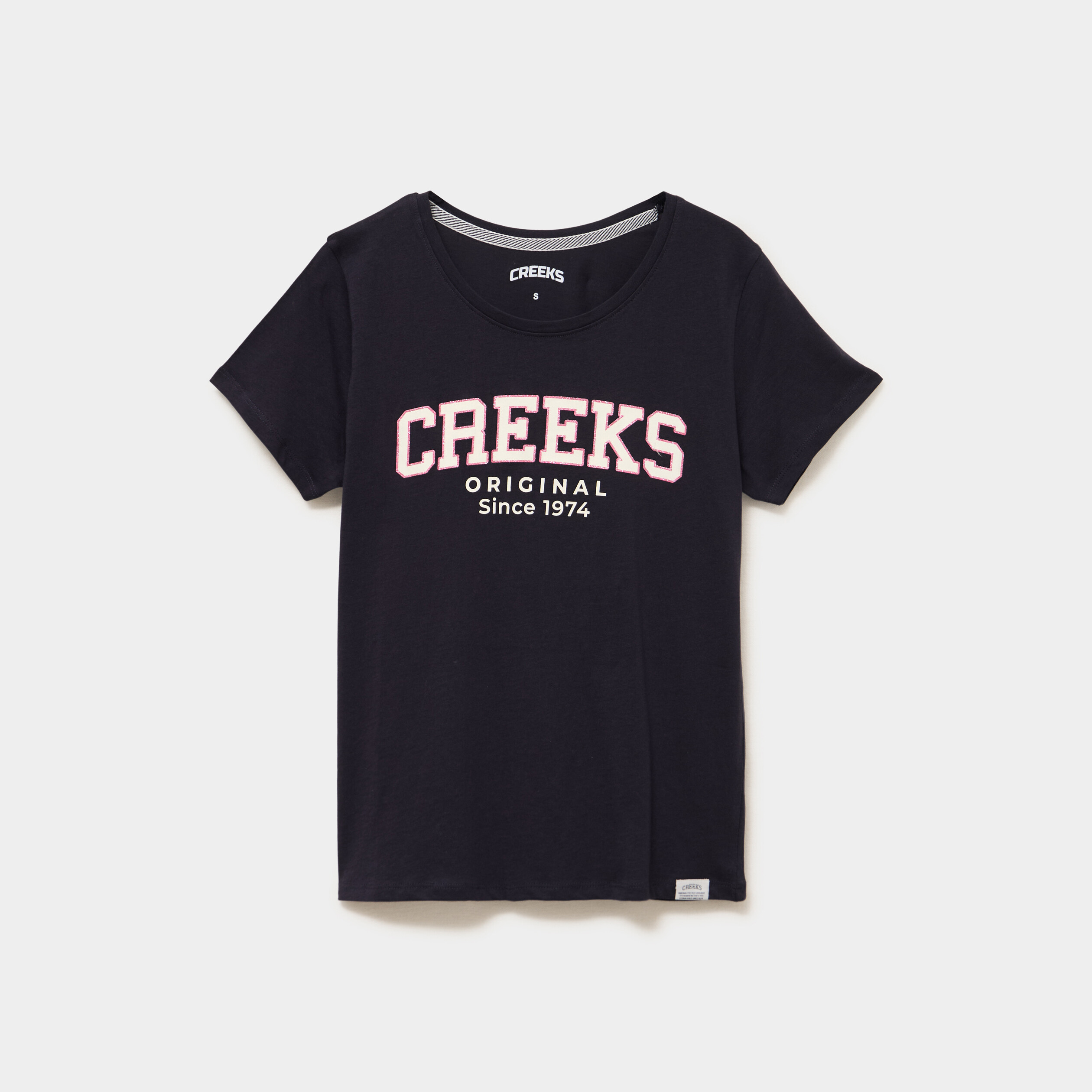 Lot De 2 T-shirts Femme DENIMFY - Col Rond, Manches Courtes - Fermeture éclair Dos - Couleurs Unie Et Motif - Taille S à XXL