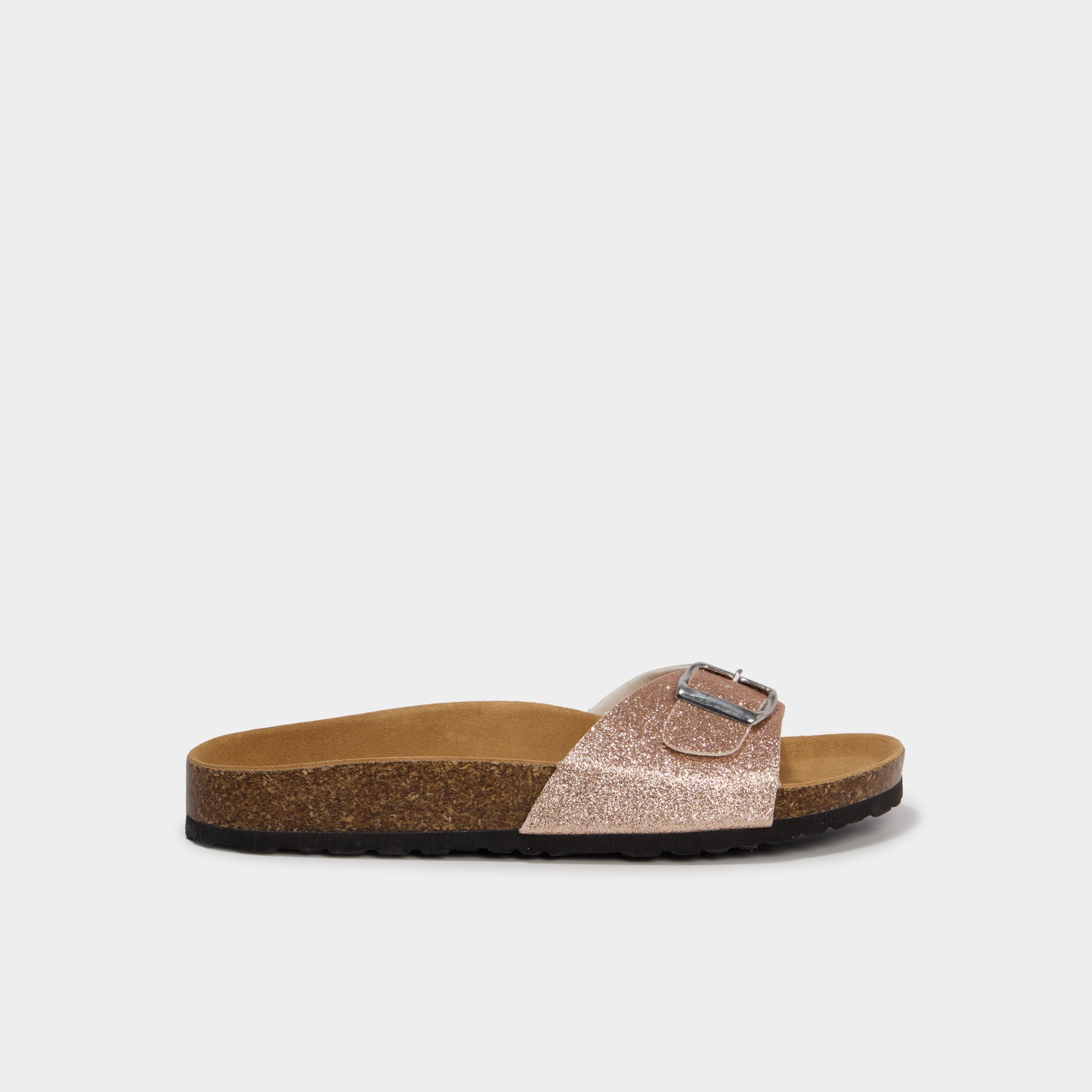 Mules avec boucles rose femme