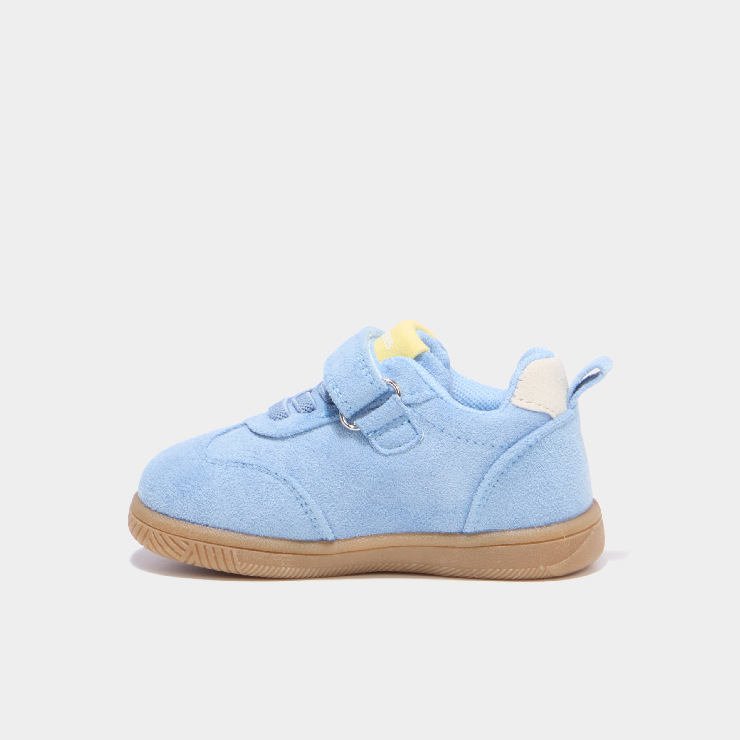 Tennis basses su&eacute;dine semelle souple bleu ciel b&eacute;b&eacute; gar&ccedil;on