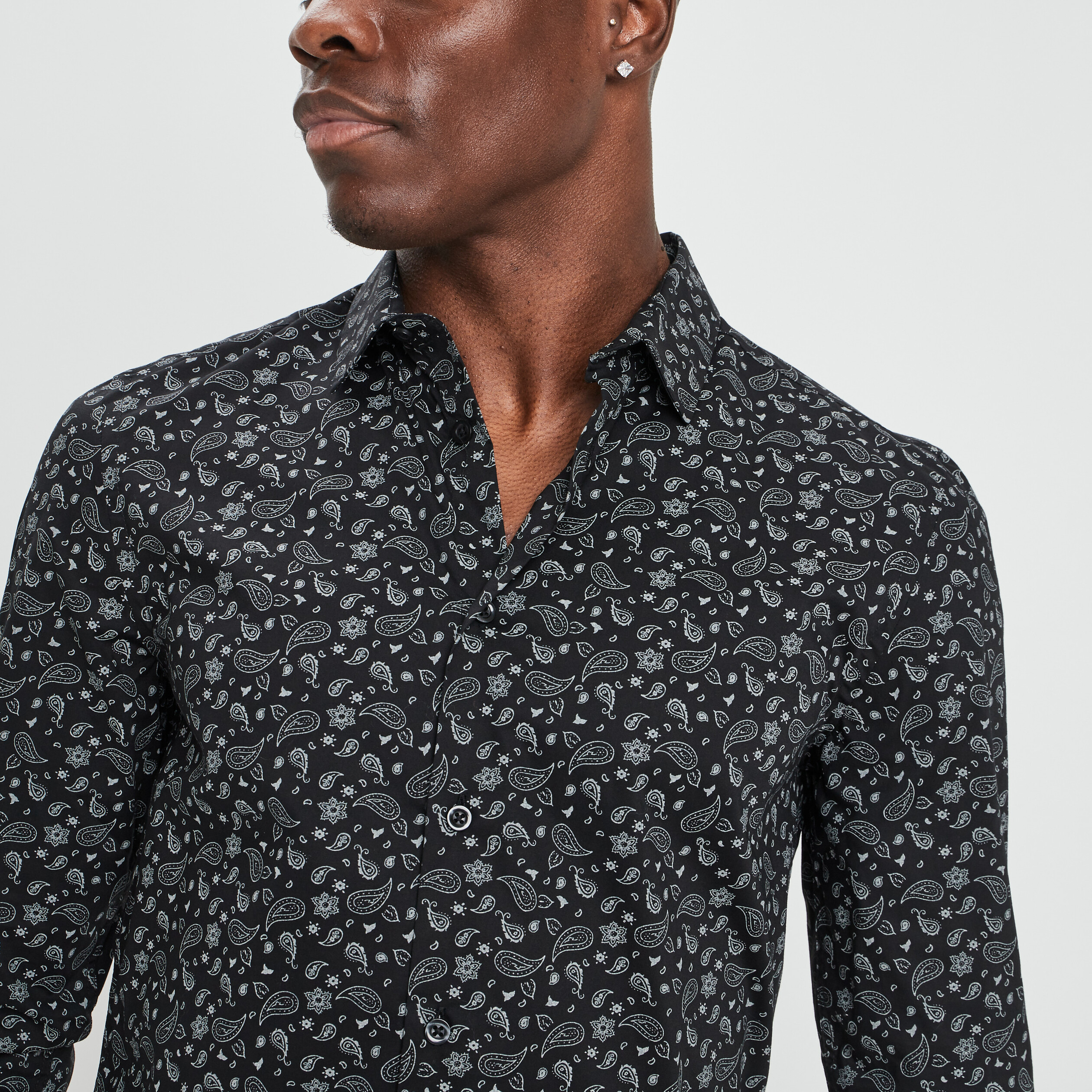 Chemise gris foncé homme clearance
