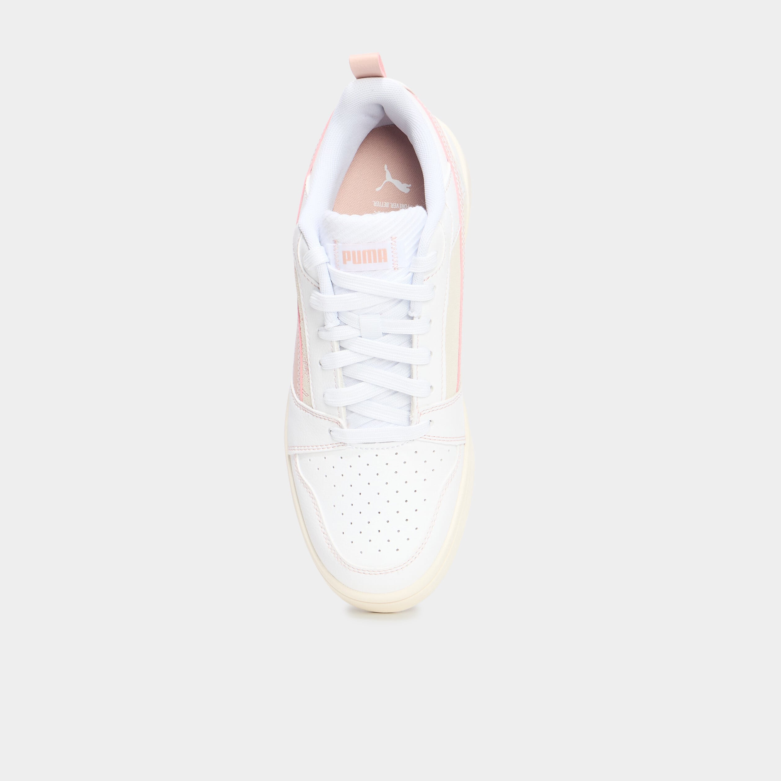Tennis basses &agrave; lacets Puma rose femme