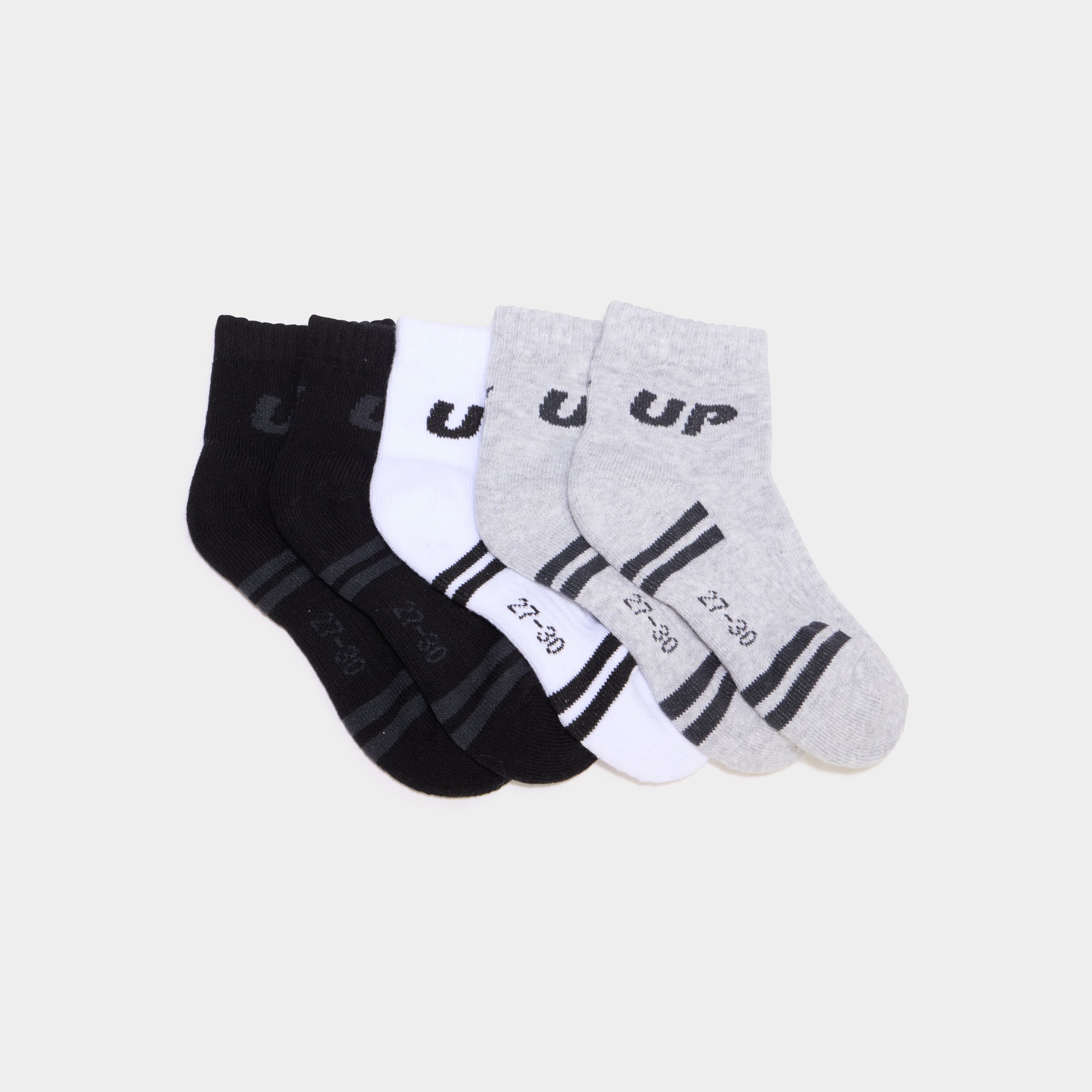 Lot 5 paires socquettes gris gar&ccedil;on