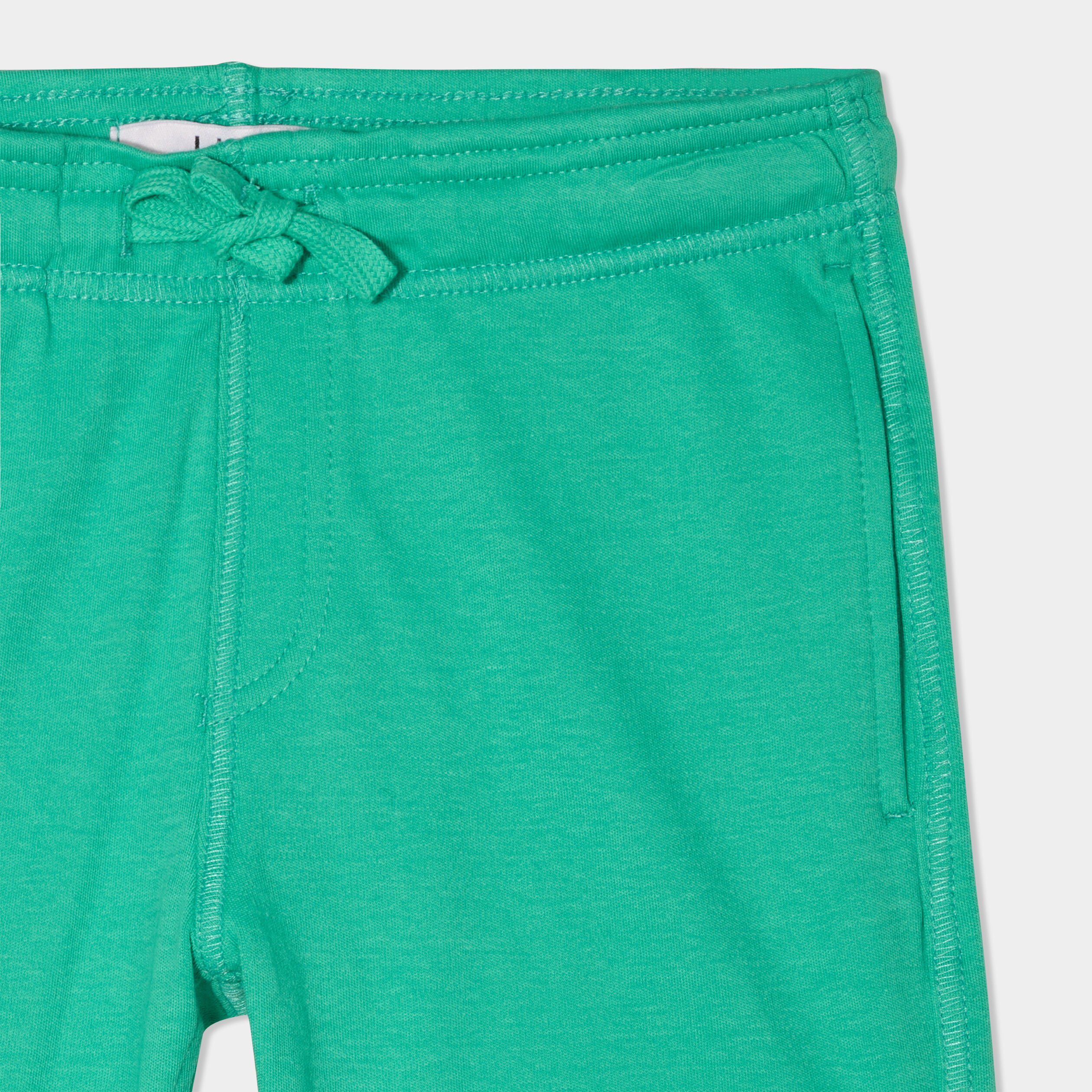 Short jogging droit taille &eacute;lastiqu&eacute;e vert menthe gar&ccedil;on