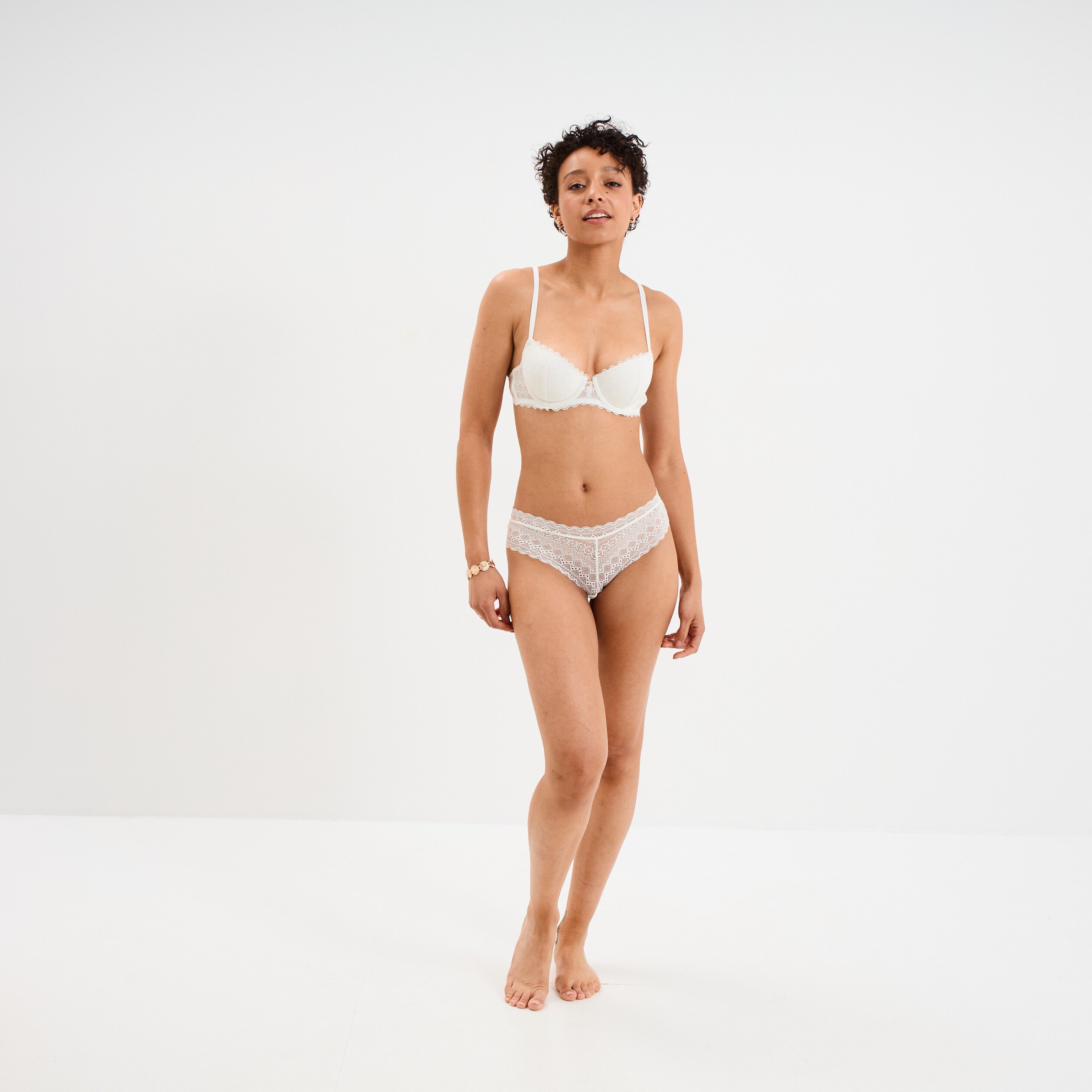 shorty en dentelle blanc femme Shorty en dentelle blanc femme