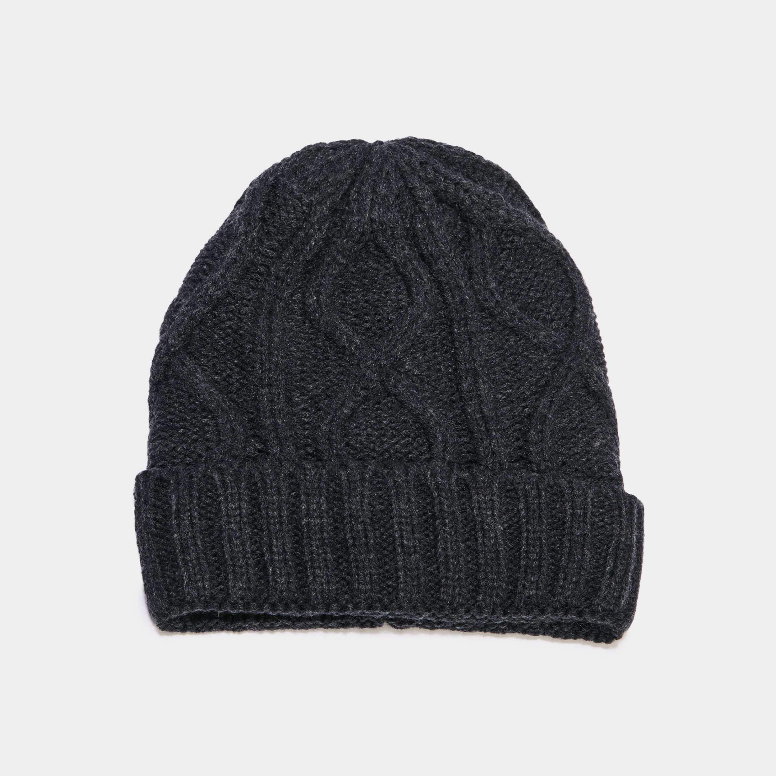 Bonnet &agrave; torsades gris clair homme