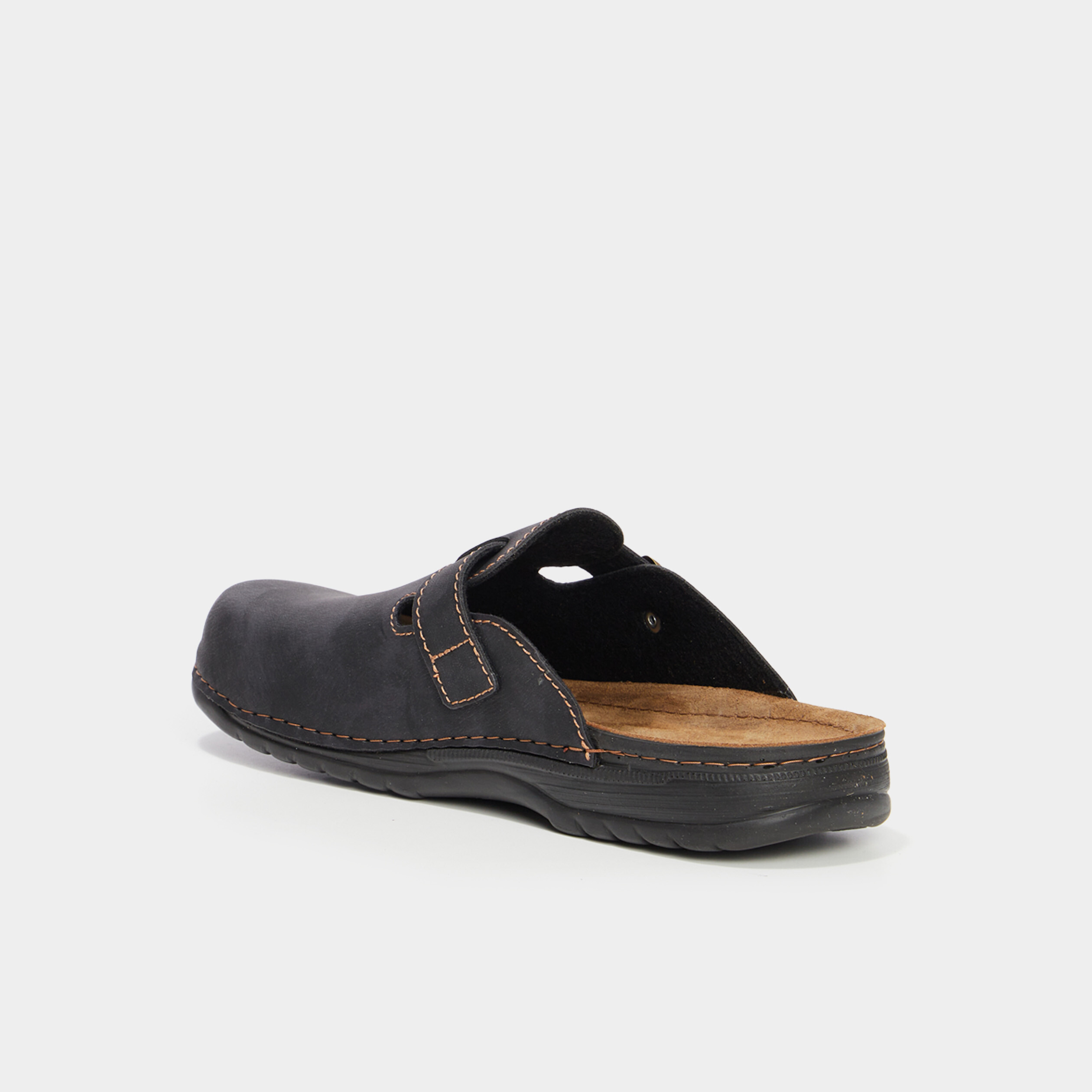 Mules avec boucles noir homme