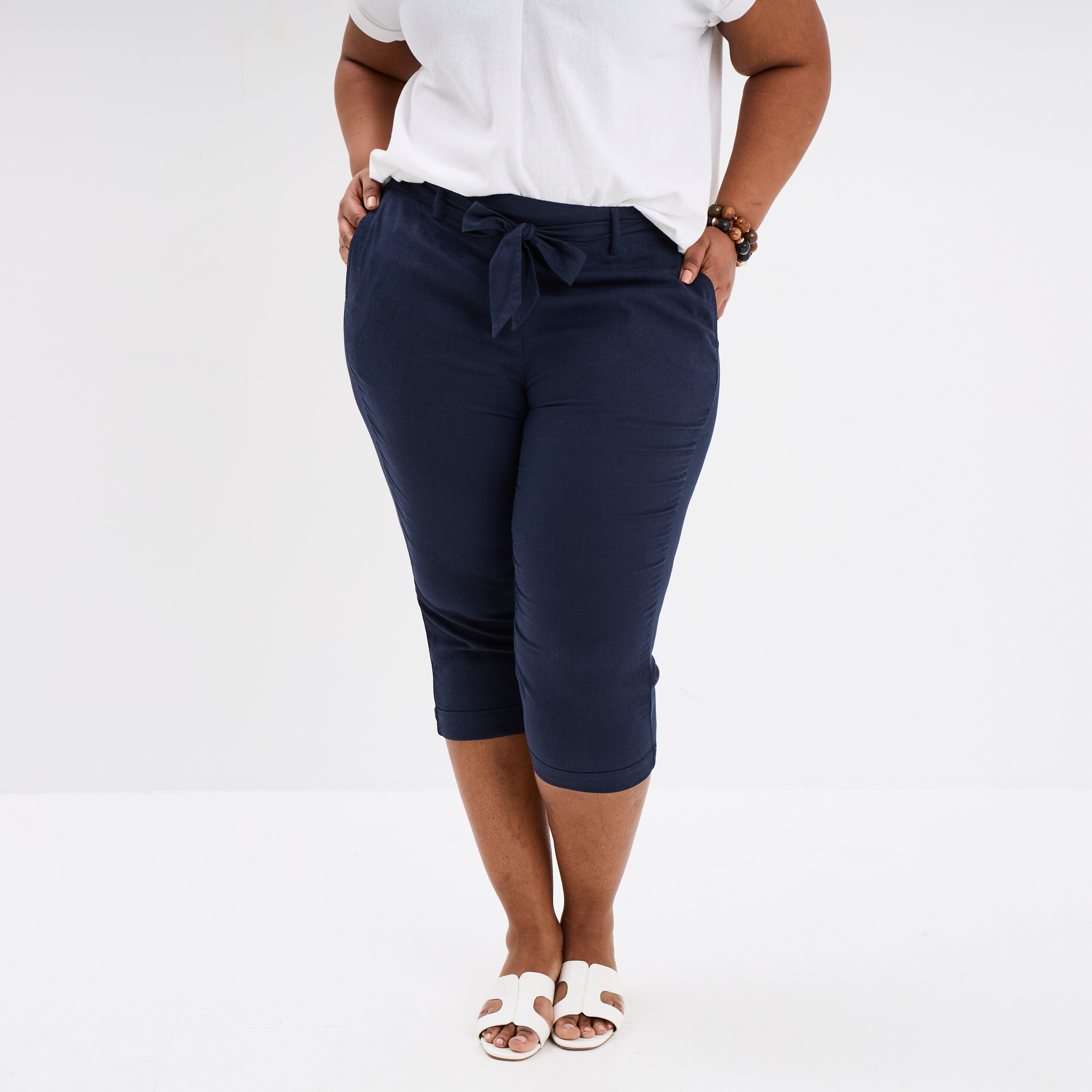 Pantalon Large Femme En Laine Mélangée - Taille Haute, Coupe Palazzo, Avec Poches | Pour Automne/hiver, Bureau, Sortie