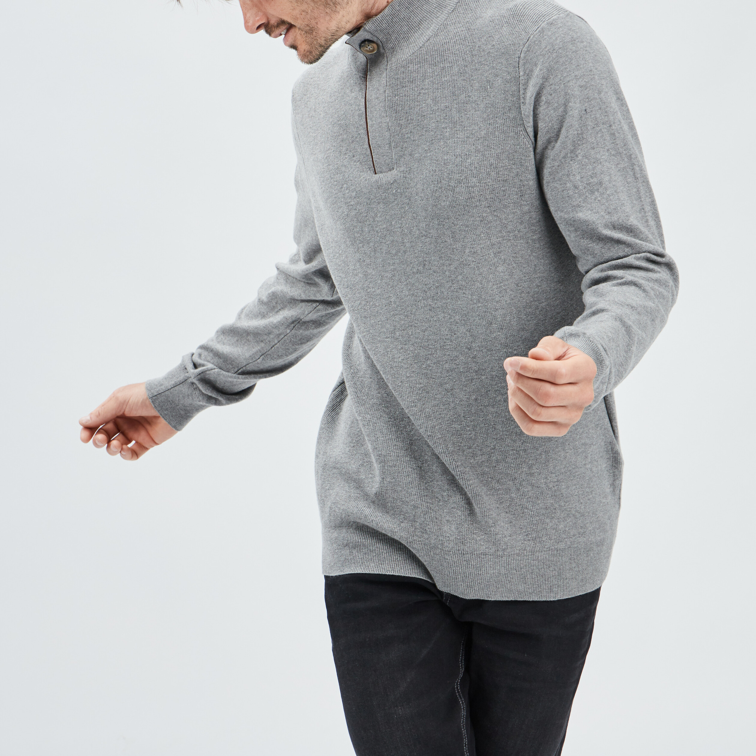 Pull col montant, homme, col camionneur