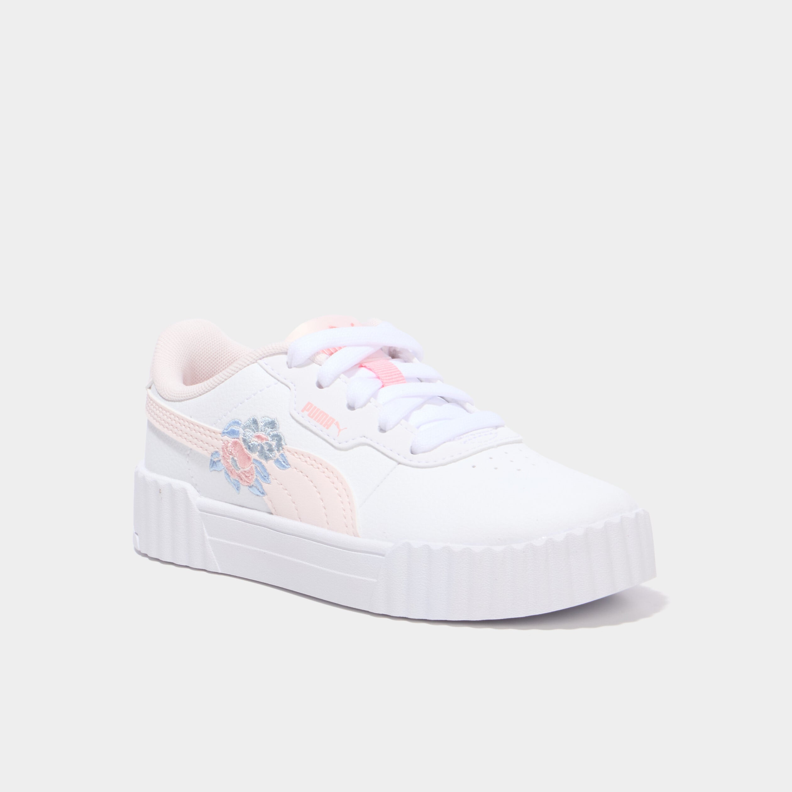 Baskets Puma Carina 3.0 Floral rose clair fille