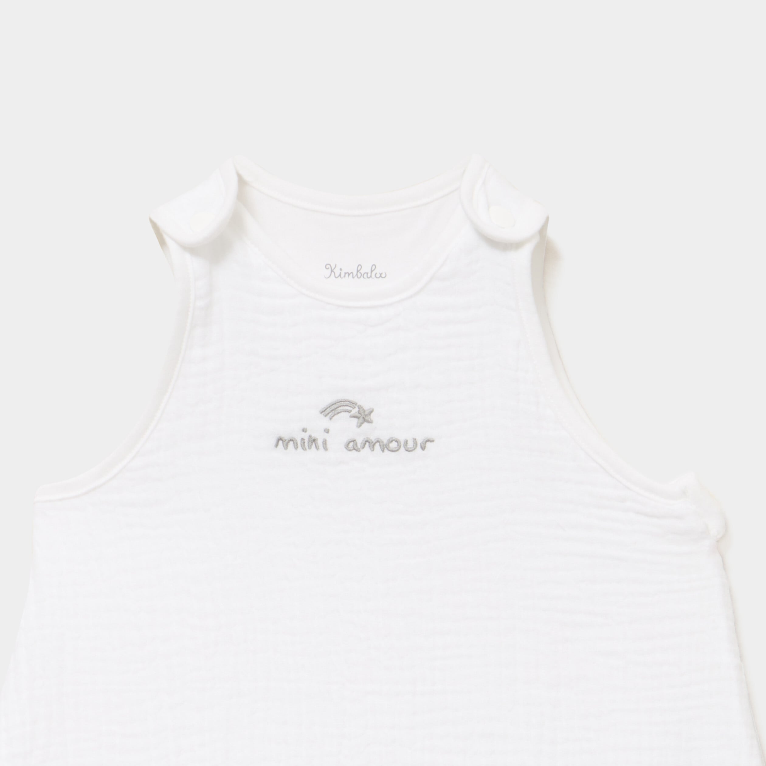 Gigoteuse gaze coton sans manches TOG 1 blanc b&eacute;b&eacute;