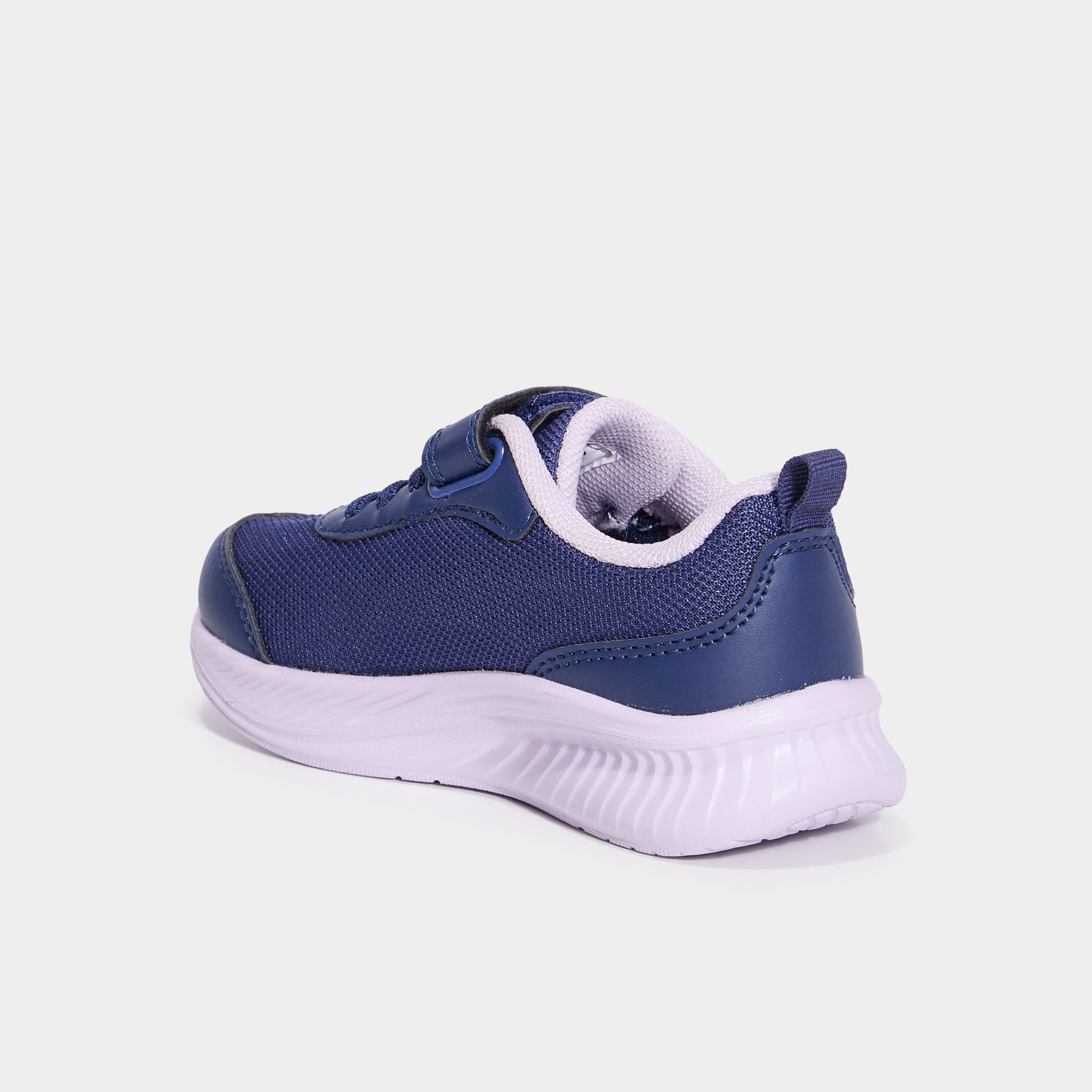 Baskets running &agrave; scratchs bleu marine fille