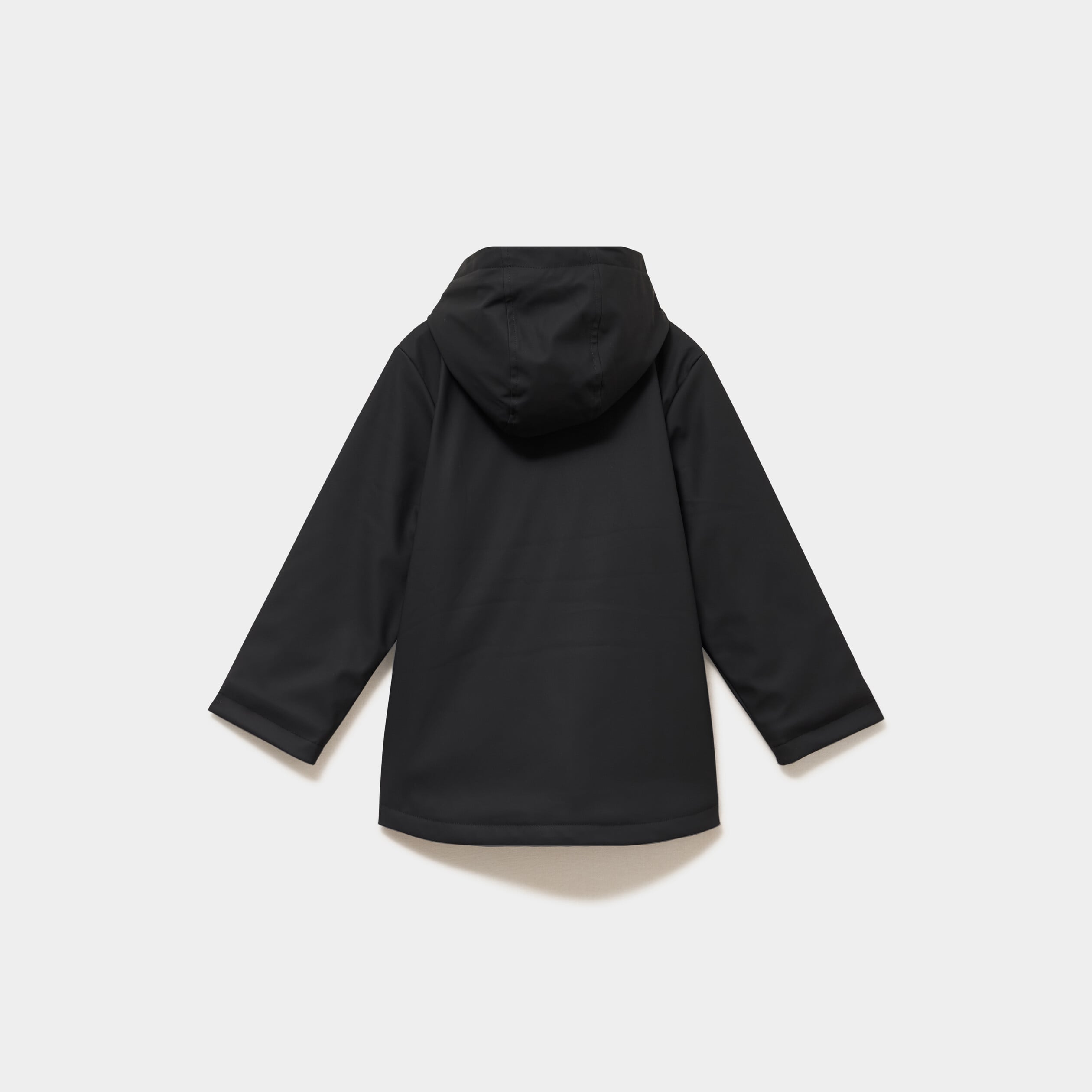 Parka doubl&eacute;e &agrave; capuche imperm&eacute;able noir fille