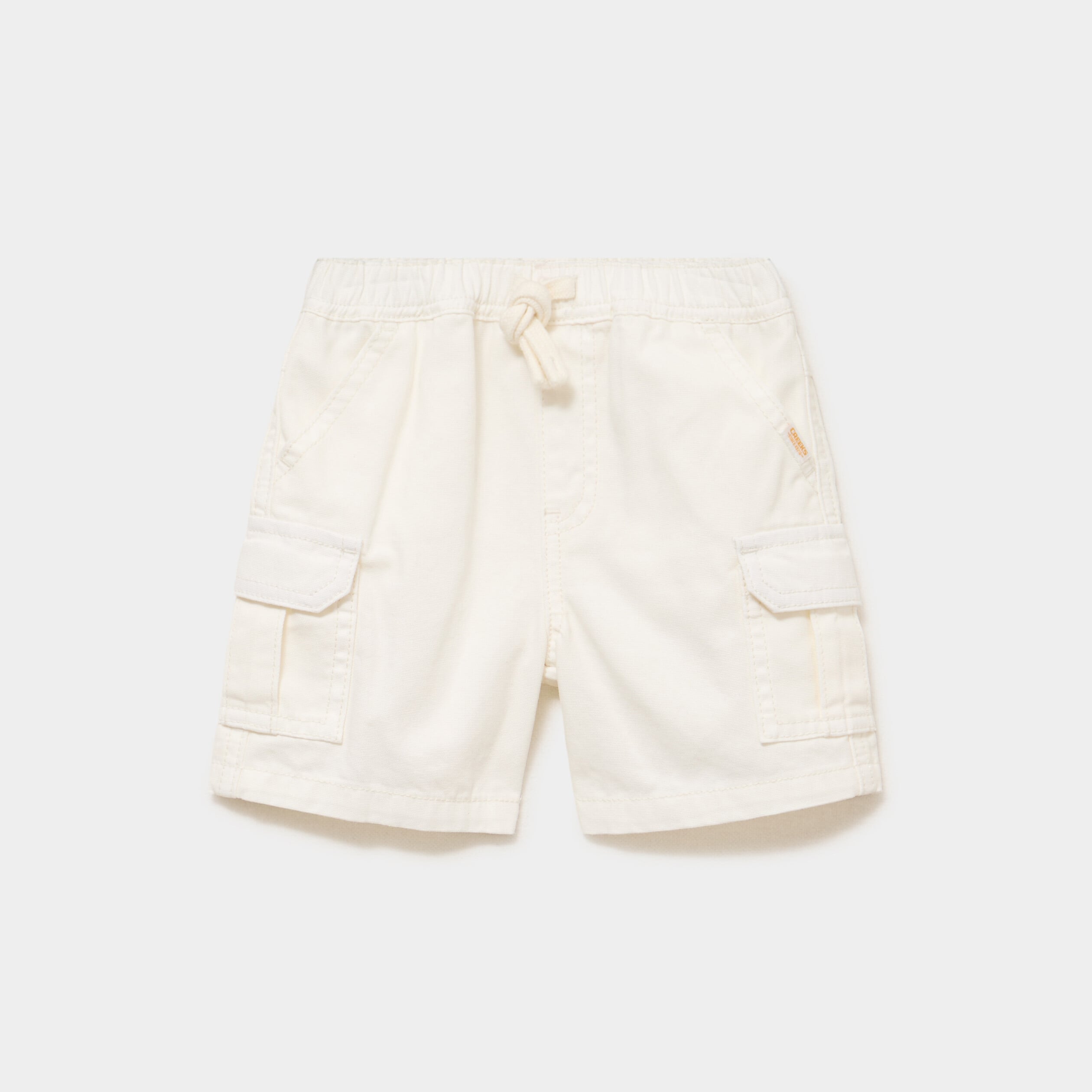 Bermuda cargo coton ecru b&eacute;b&eacute; gar&ccedil;on