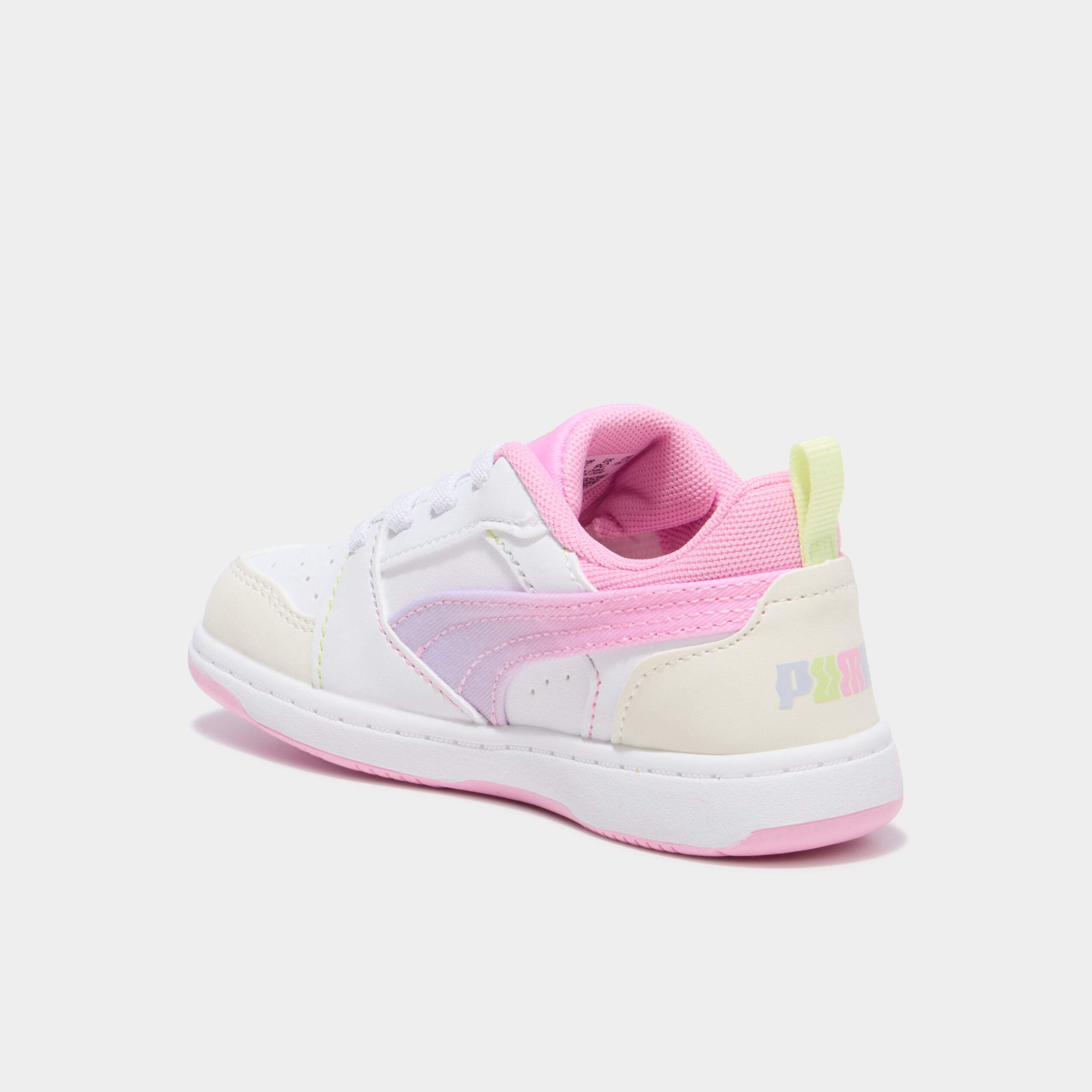 Baskets &agrave; lacets Puma Rebound Come rose clair fille