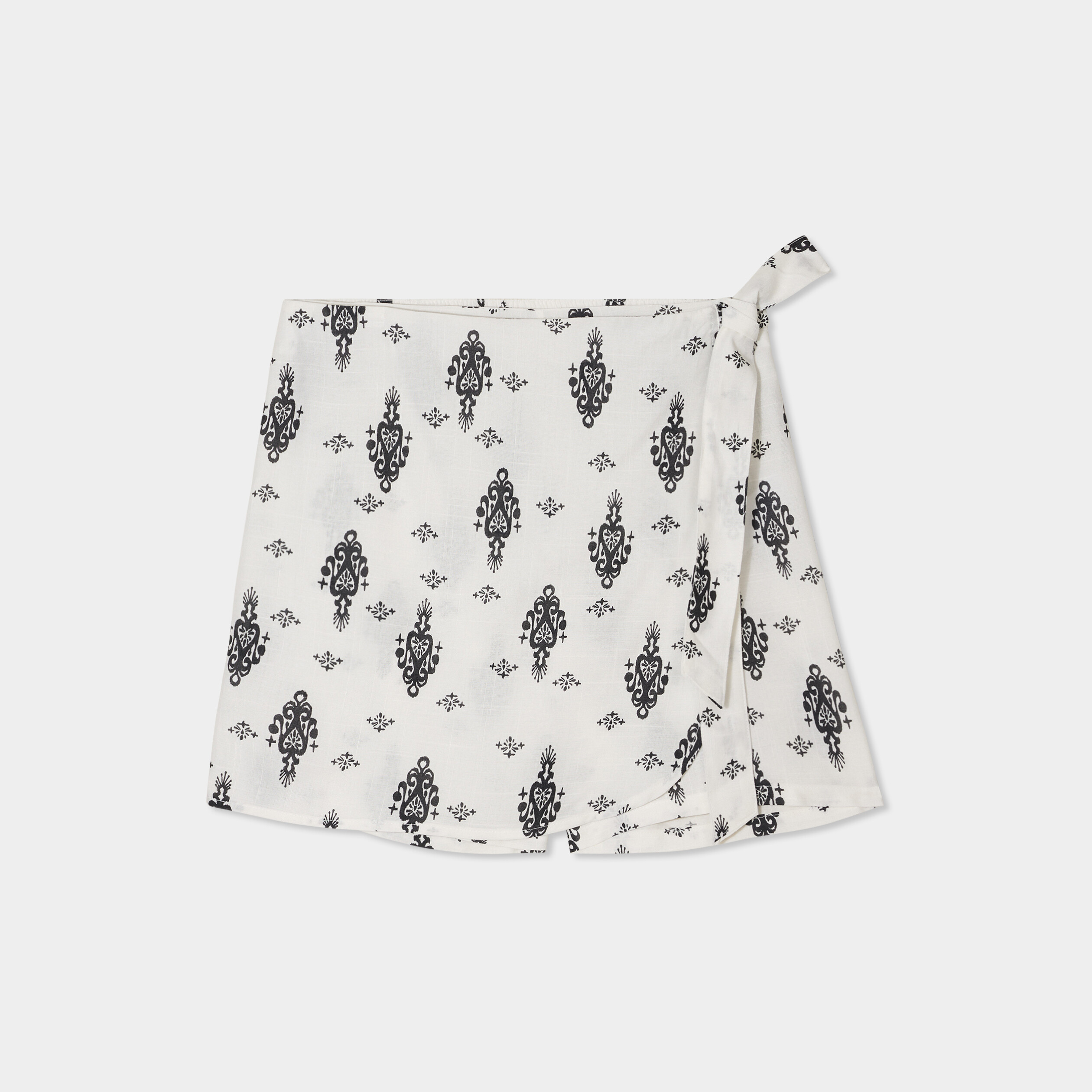 jupe short fluide noir femme Jupe-short fluide noir femme