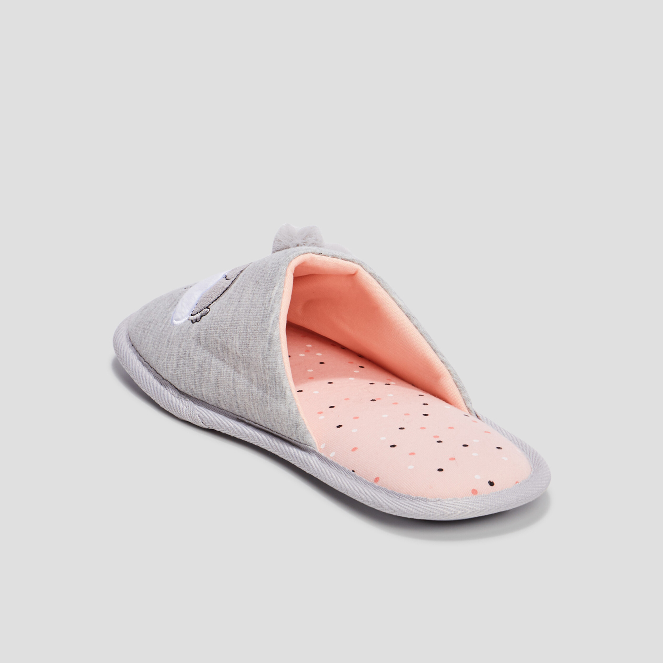 Chaussons mules koala gris femme