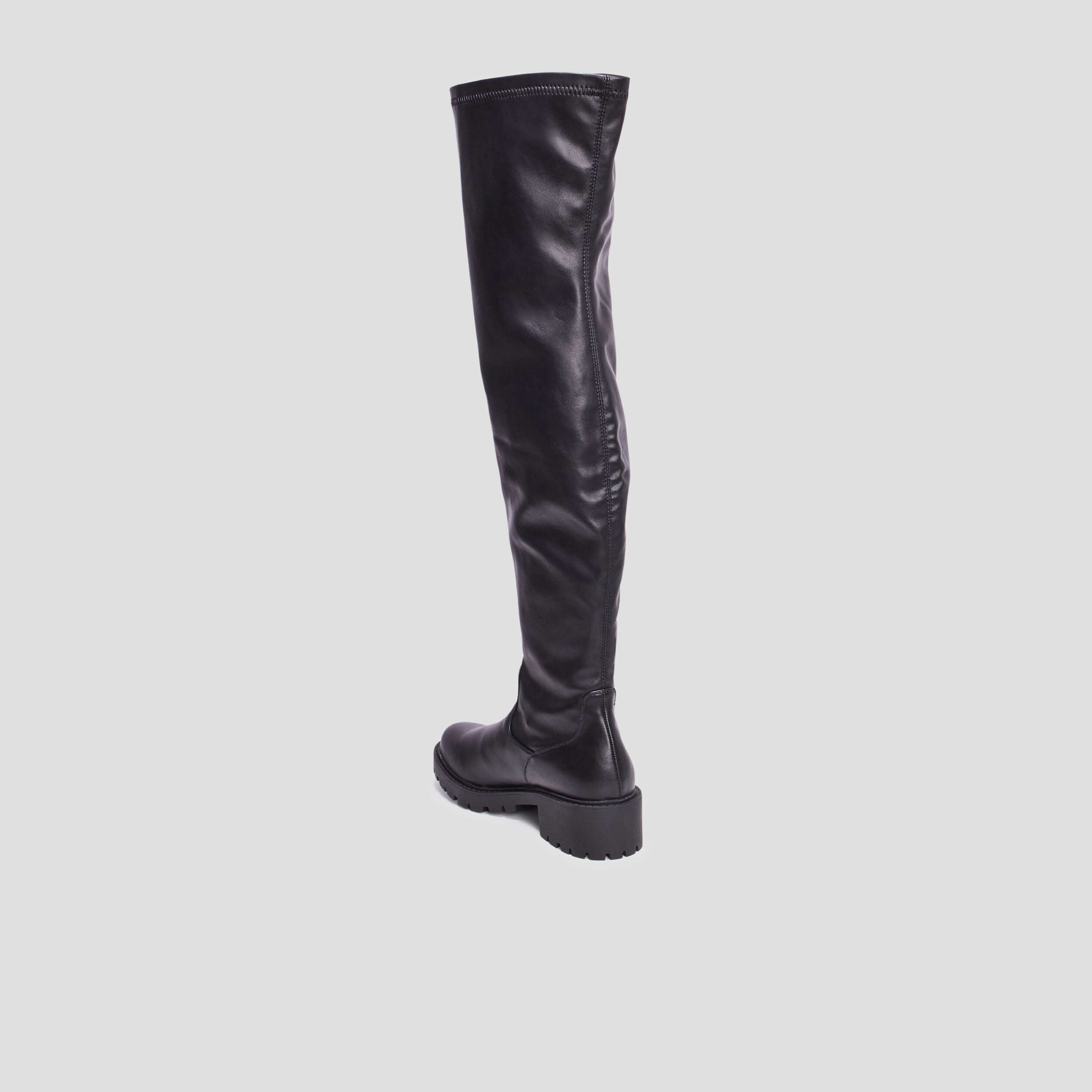 Bottes cuissardes semelle chunky noir femme