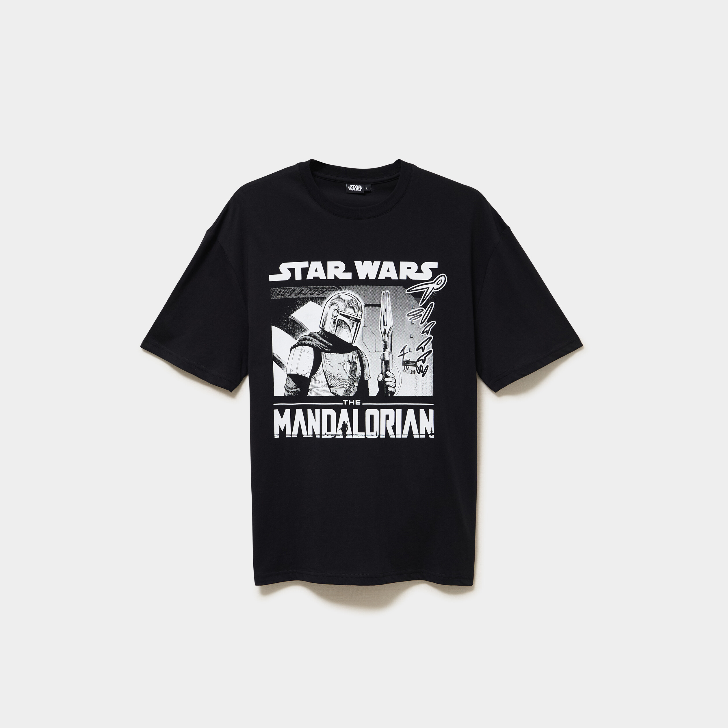 T-shirt coton Star Wars Mandalorian noir homme